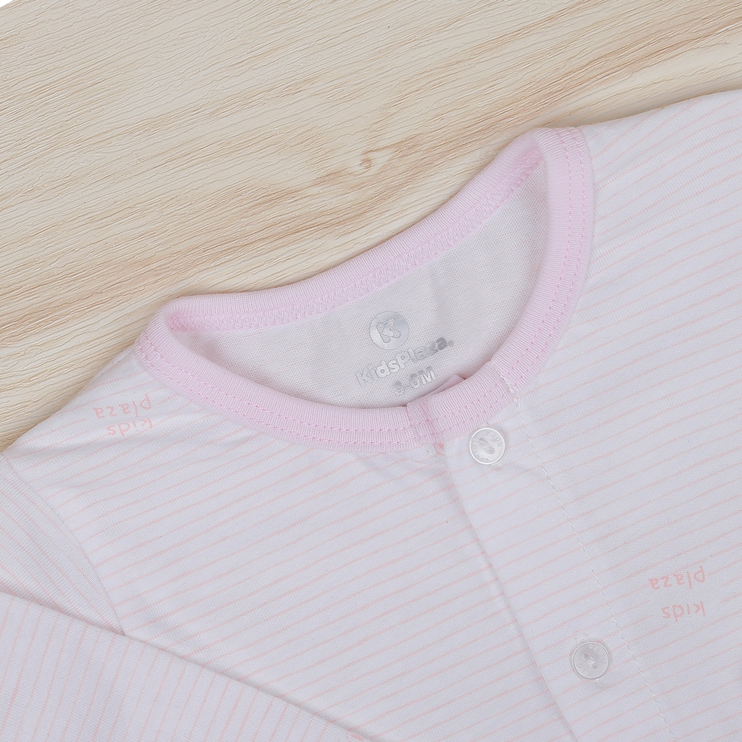 Bộ quần áo kẻ sơ sinh cài giữa KidsPlaza NBA22 (Hồng) hình 3