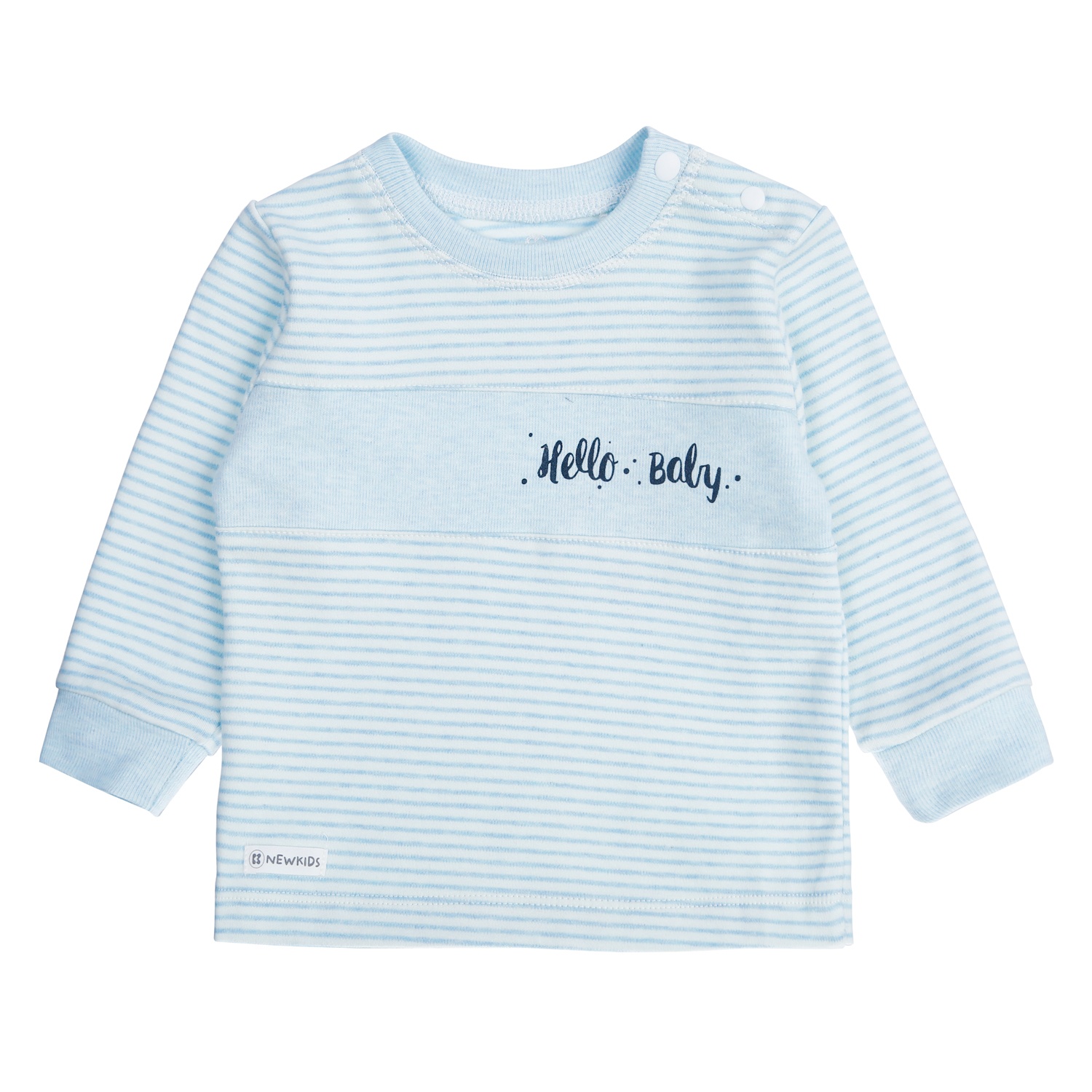 Bộ quần áo nhung dài tay bé trai cài vai xanh KidsPlaza ND21D hình 4