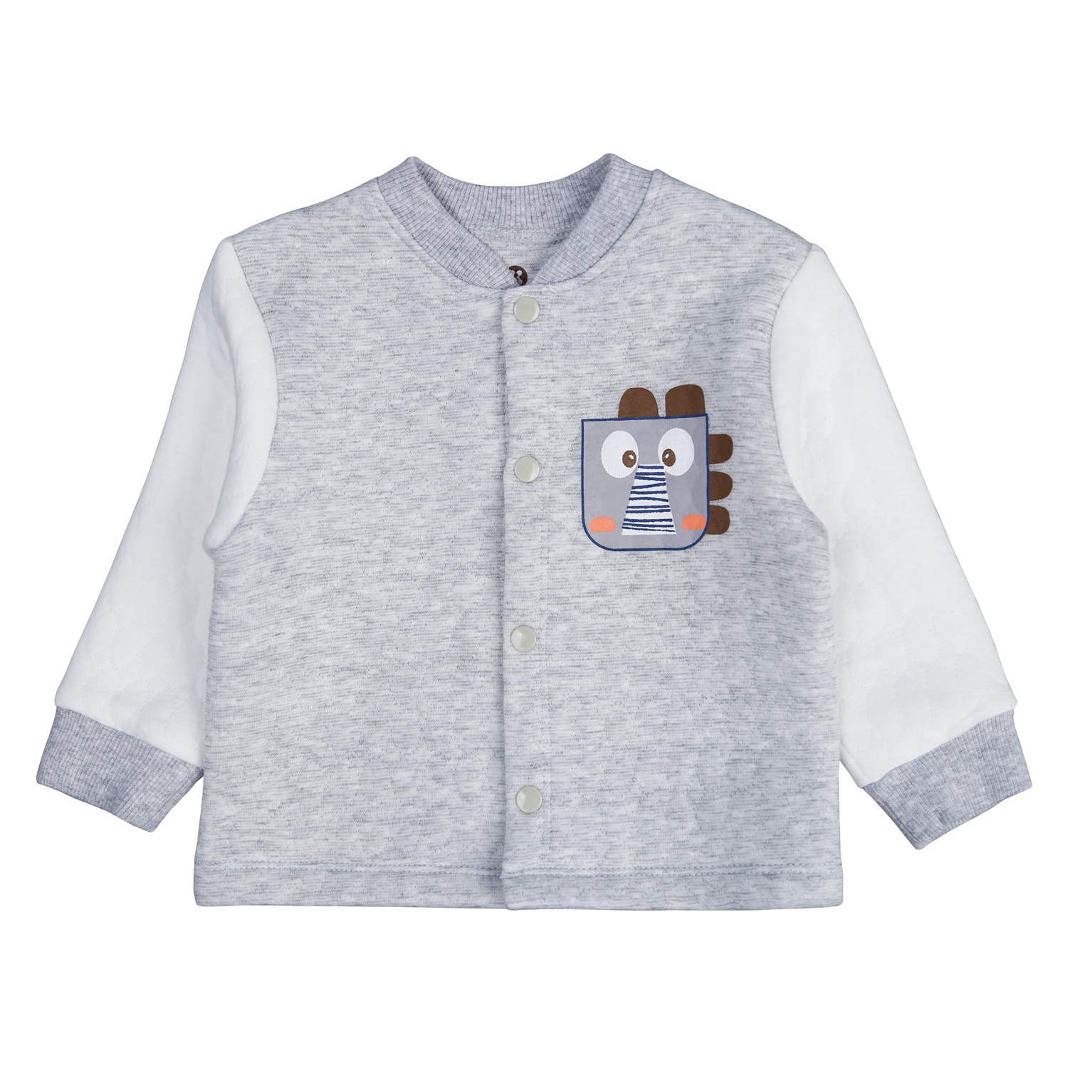 Bộ quần áo sơ sinh cài giữa in khủng long KidsPlaza HN21D (Ghi) hình 2