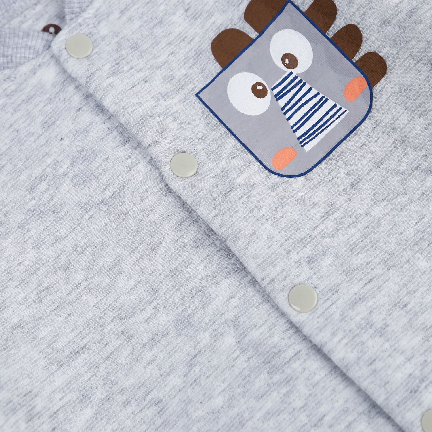 Bộ quần áo sơ sinh cài giữa in khủng long KidsPlaza HN21D (Ghi) hình 4