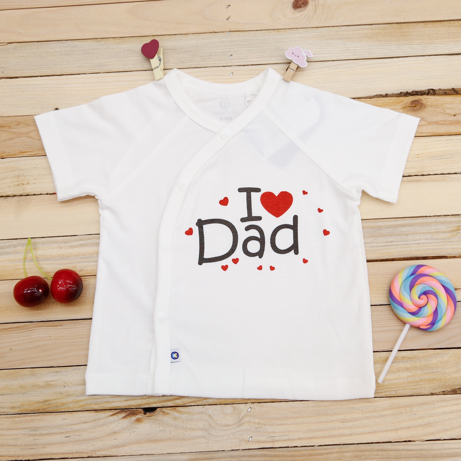 Bộ quần áo sơ sinh cộc tay Otis KidsPlaza ND22H (Trắng) hình 2