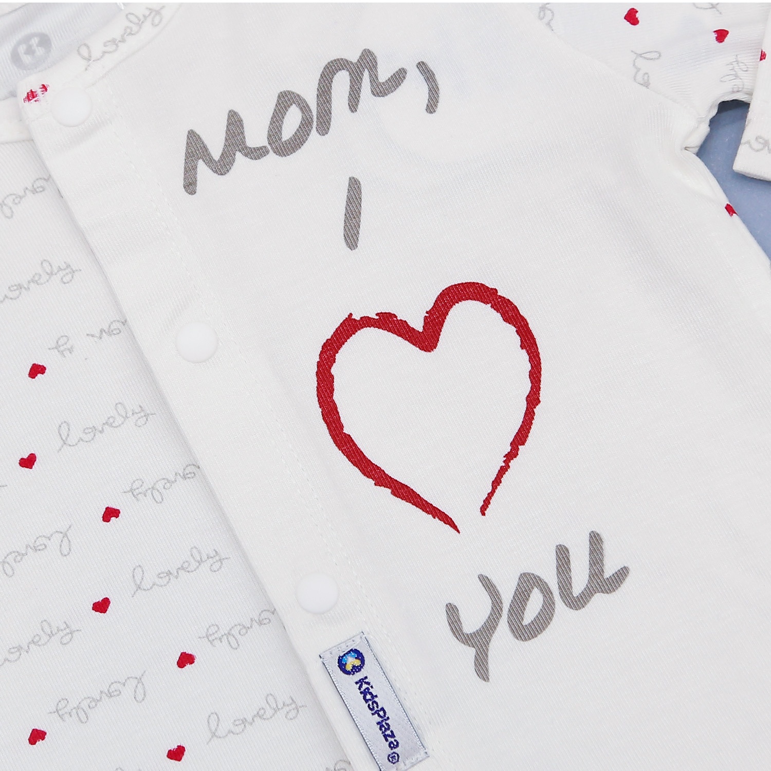 Bộ quần áo sơ sinh dài tay cài giữa Otis tim KidsPlaza ND22H (Trắng) hình 4