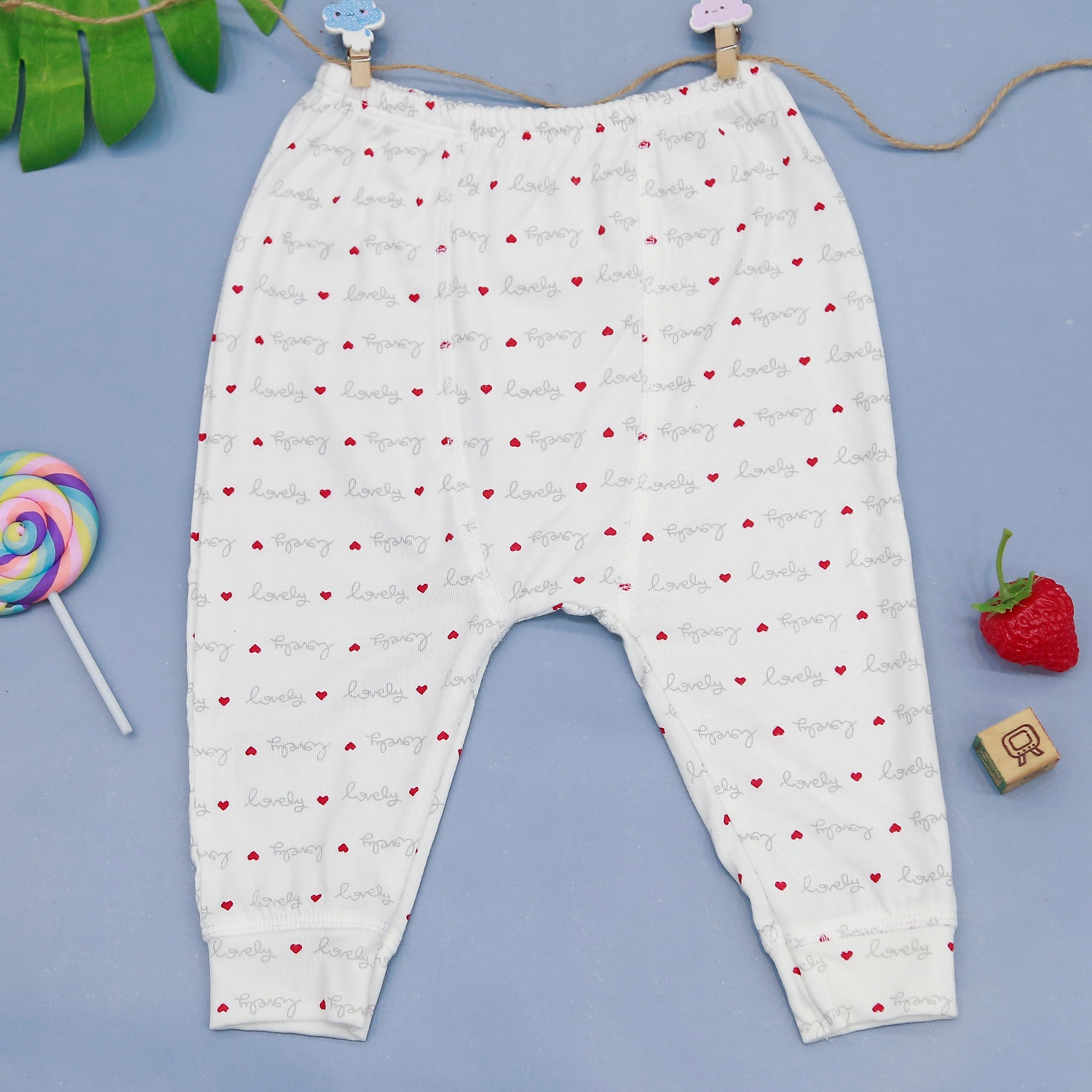 Bộ quần áo sơ sinh dài tay cài giữa Otis tim KidsPlaza ND22H (Trắng) hình 5