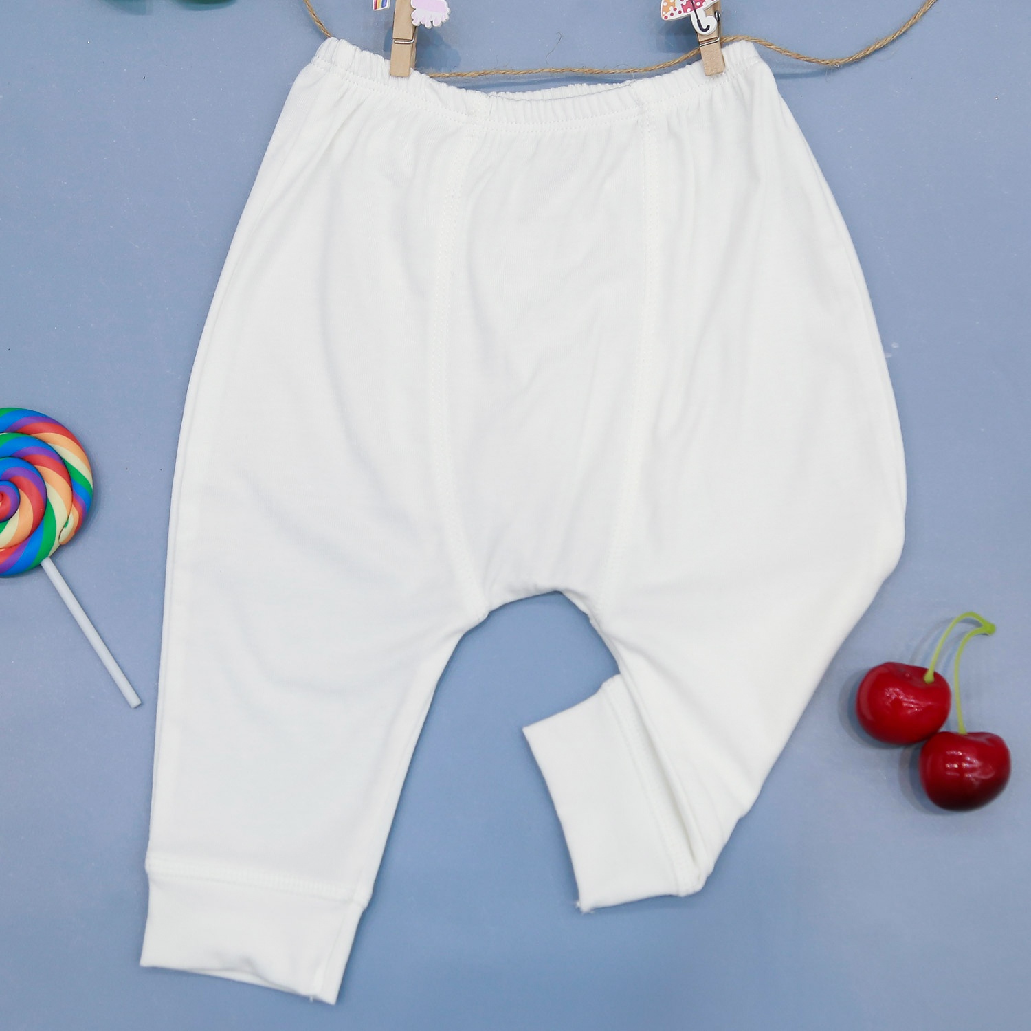 Bộ quần áo sơ sinh dài tay cài lệch Otis KidsPlaza ND22H (Trắng) hình 5