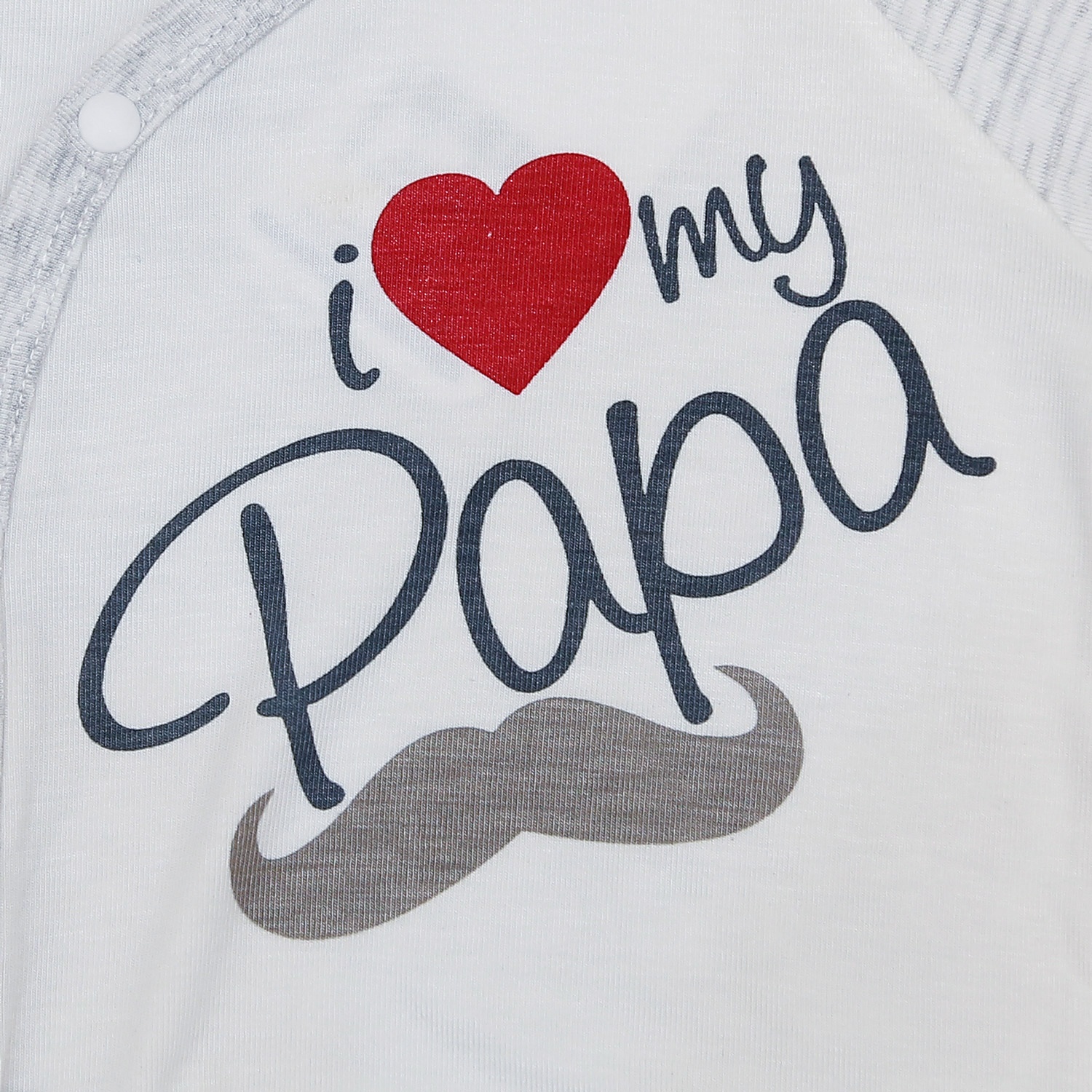 Bộ quần áo sơ sinh dài tay cài lệch Otis KidsPlaza ND22H (Trắng ghi) hình 4