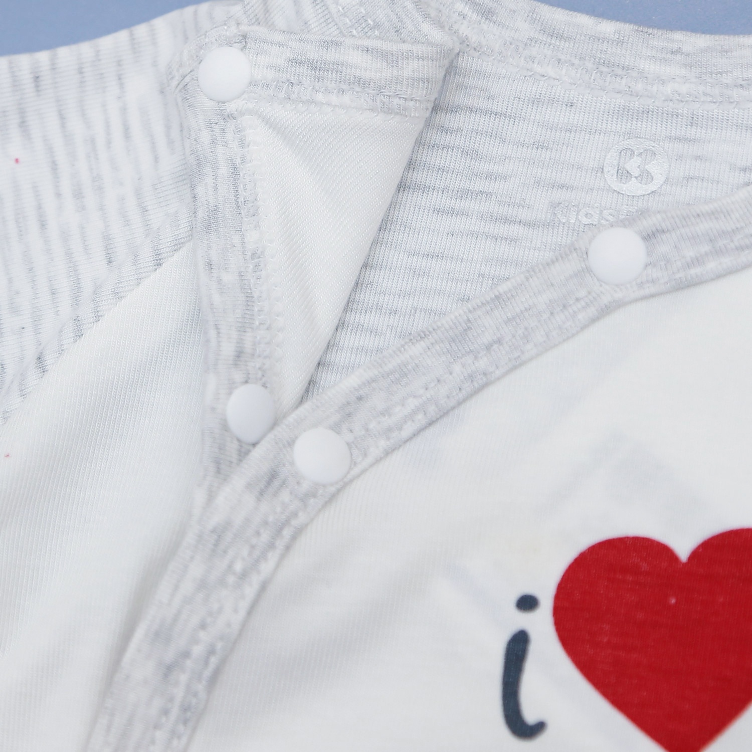 Bộ quần áo sơ sinh dài tay cài lệch Otis KidsPlaza ND22H (Trắng ghi) hình 5