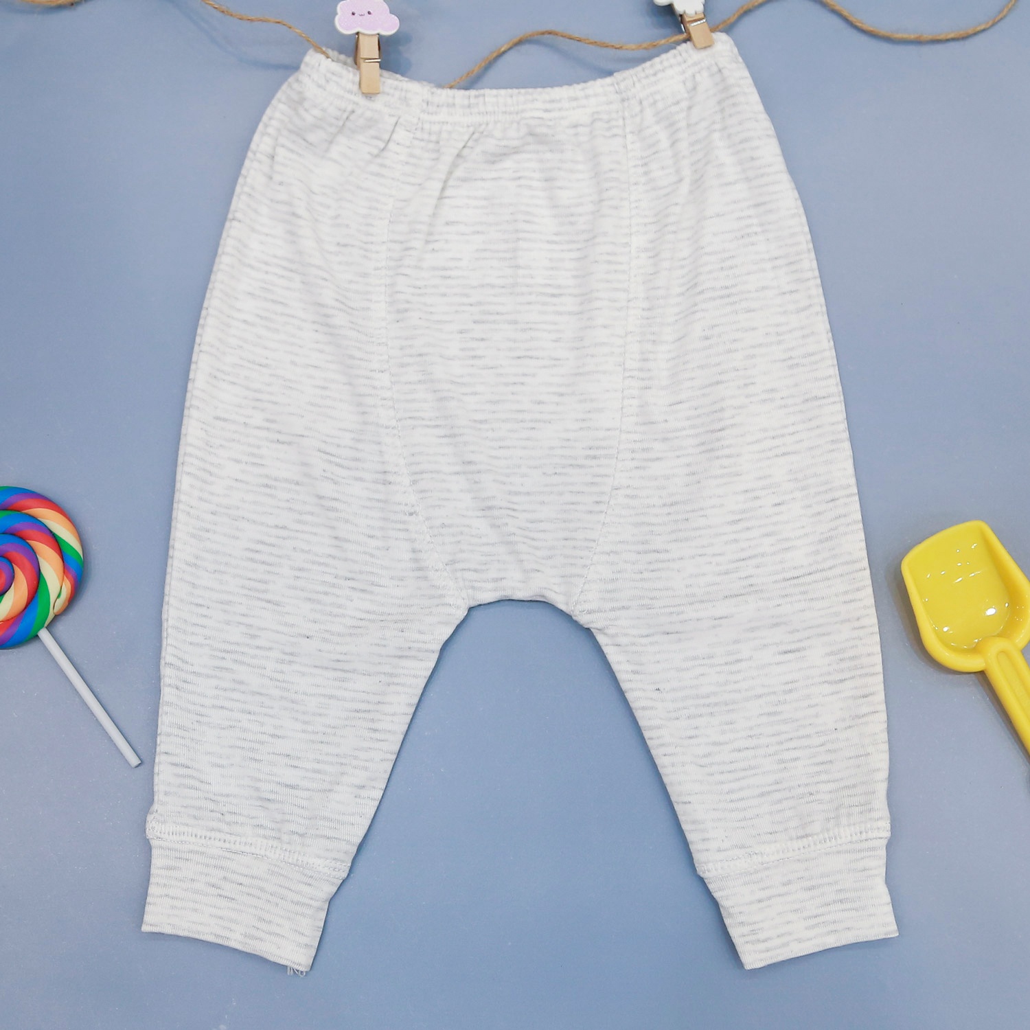 Bộ quần áo sơ sinh dài tay cài lệch Otis KidsPlaza ND22H (Trắng ghi) hình 6