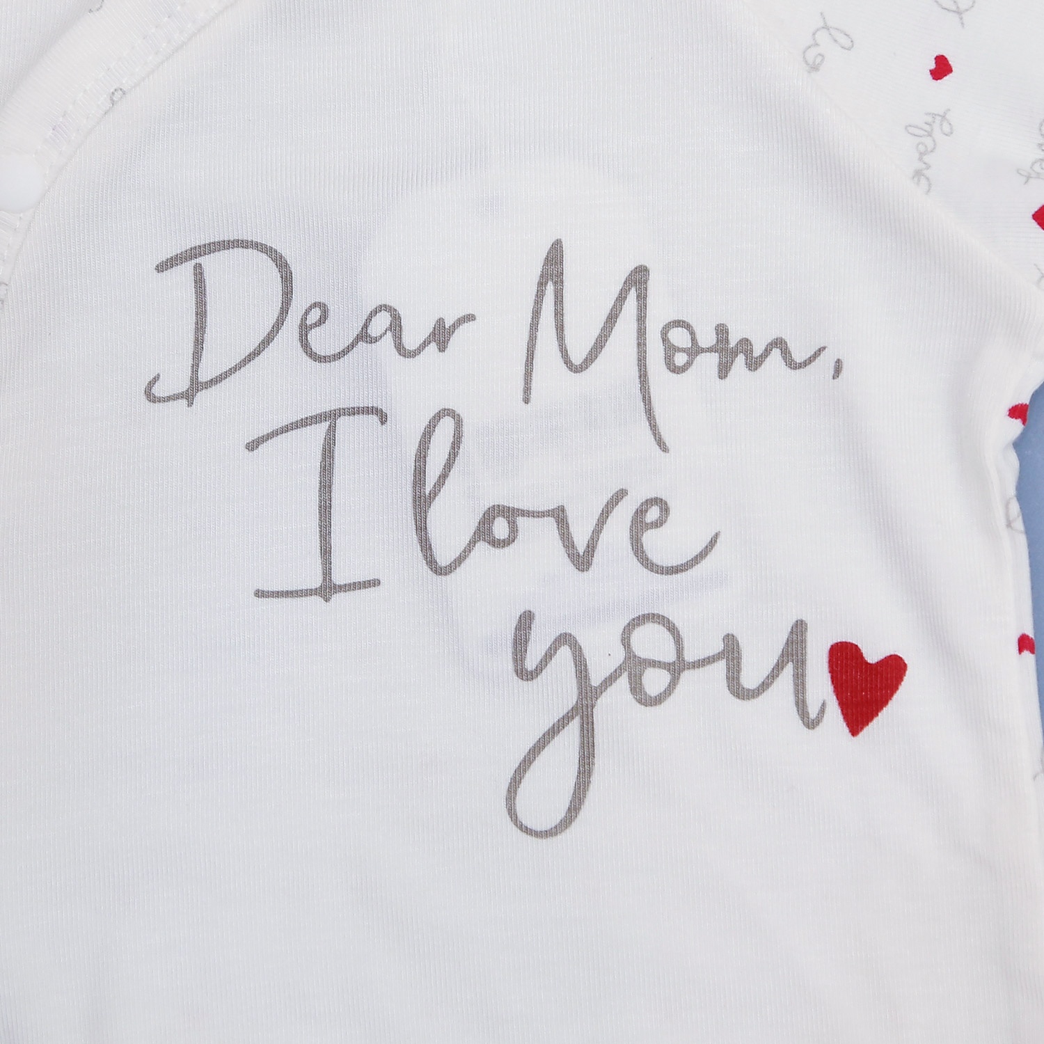 Bộ quần áo sơ sinh dài tay cài lệch Otis tim KidsPlaza ND22H (Trắng) hình 4