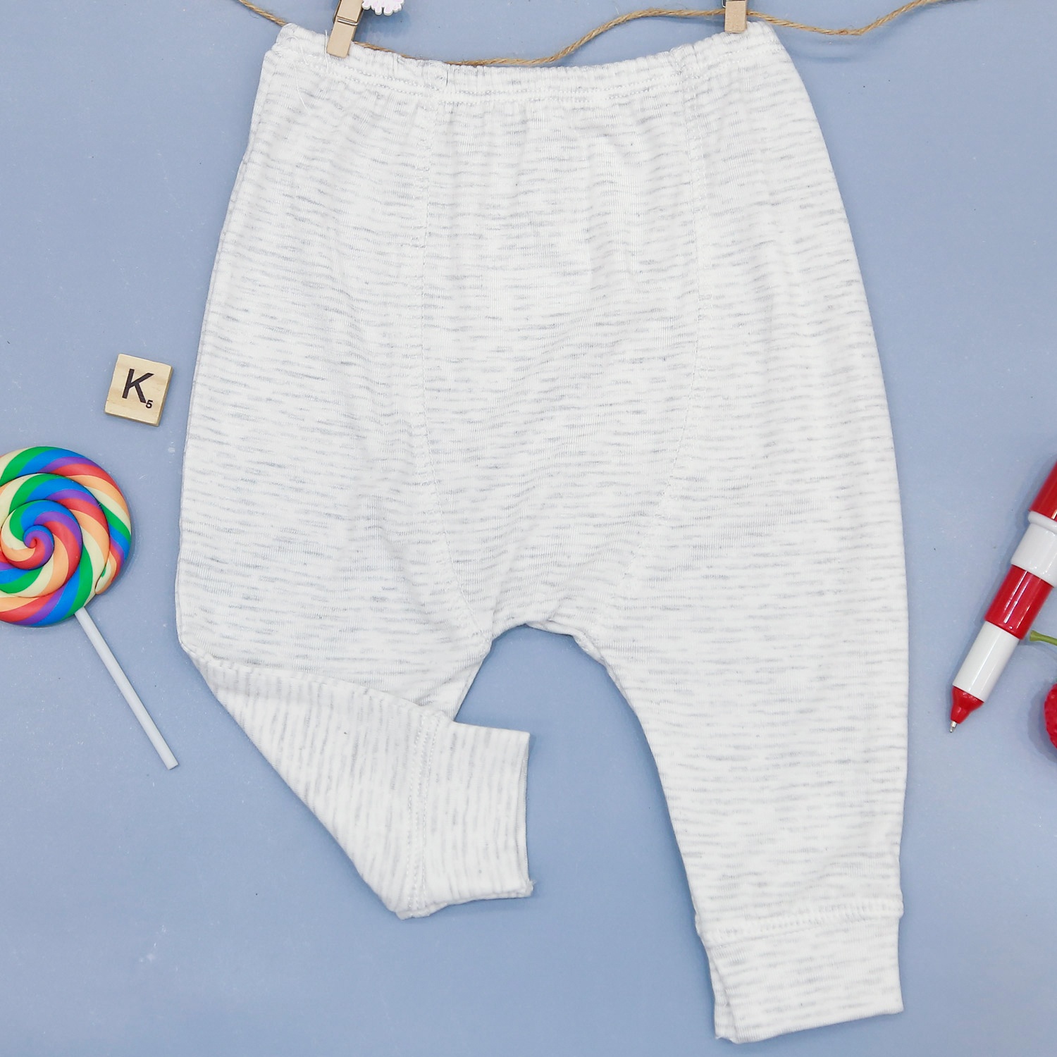 Bộ quần áo sơ sinh dài tay cài giữa Otis KidsPlaza ND22H (Trắng ghi) hình 6