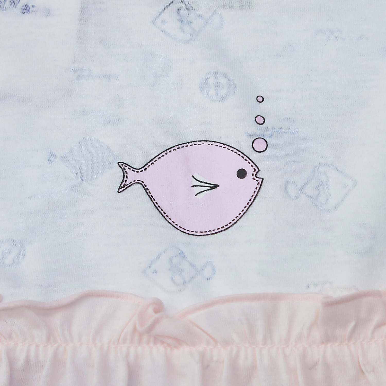 Body ba lỗ bé gái in cá KidsPlaza HN21H (Hồng) hình 3