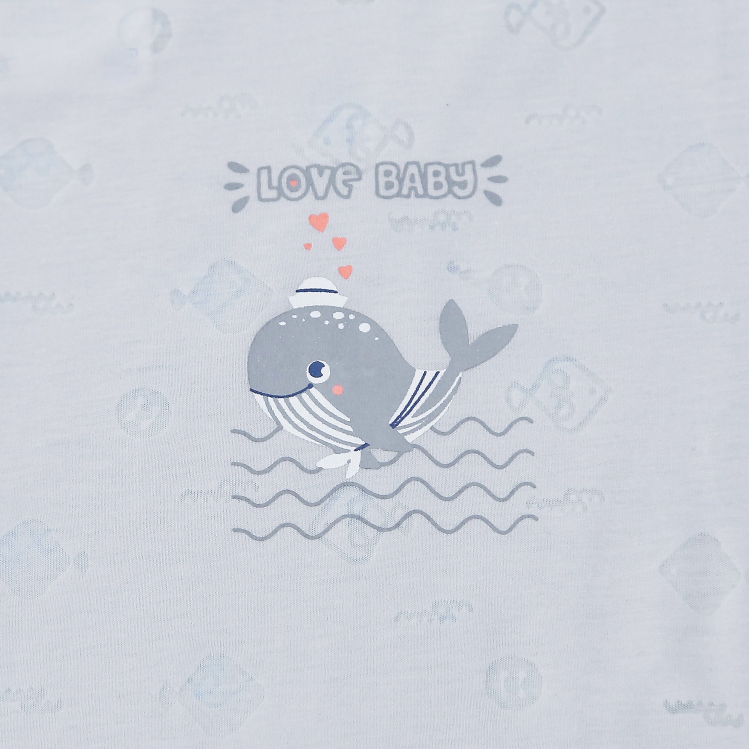 Body ba lỗ bé trai KidsPlaza in cá voi HN21H (Ghi) hình 3