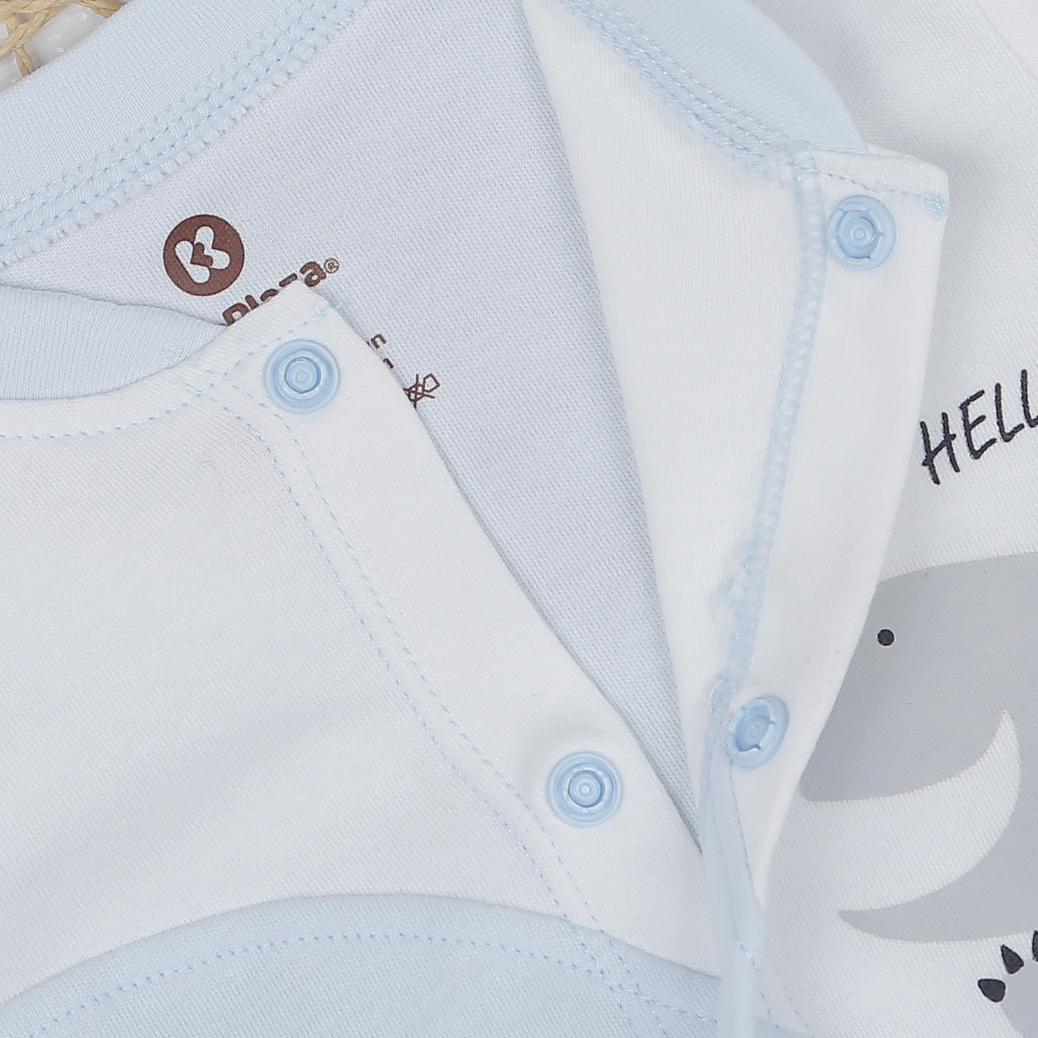 Body bé trai dài tay KidsPlaza in khủng long HN22D (Trắng xanh) hình 6