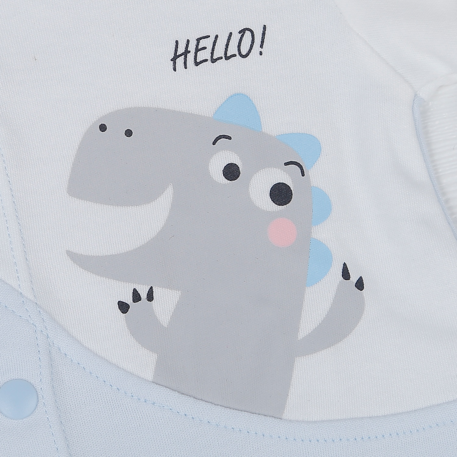 Body bé trai dài tay KidsPlaza in khủng long HN22D (Trắng xanh) hình 4