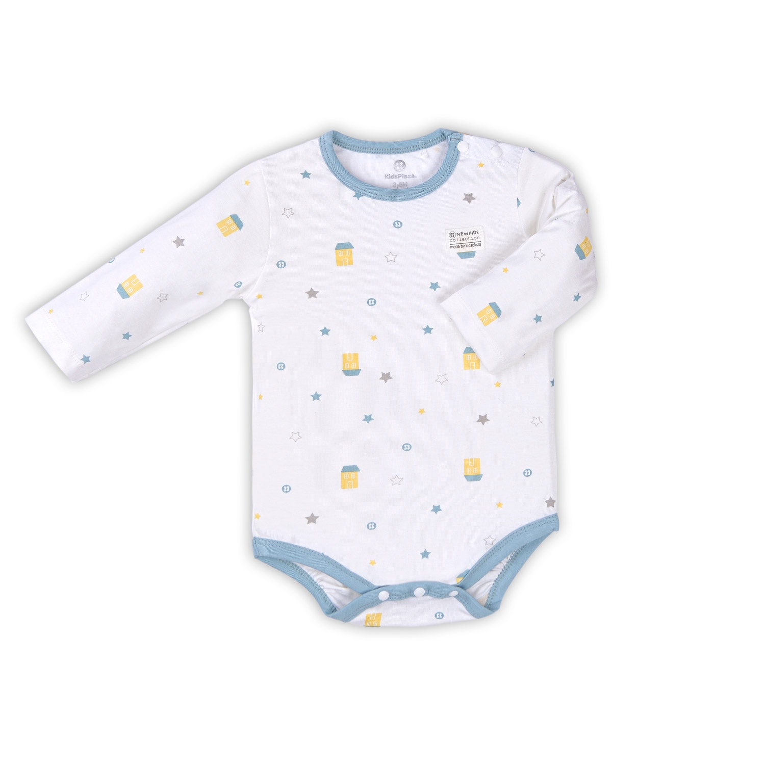 Body bẹn dài tay Otis in ngôi nhà bé trai KidsPlaza ND22H (Trắng) hình 1