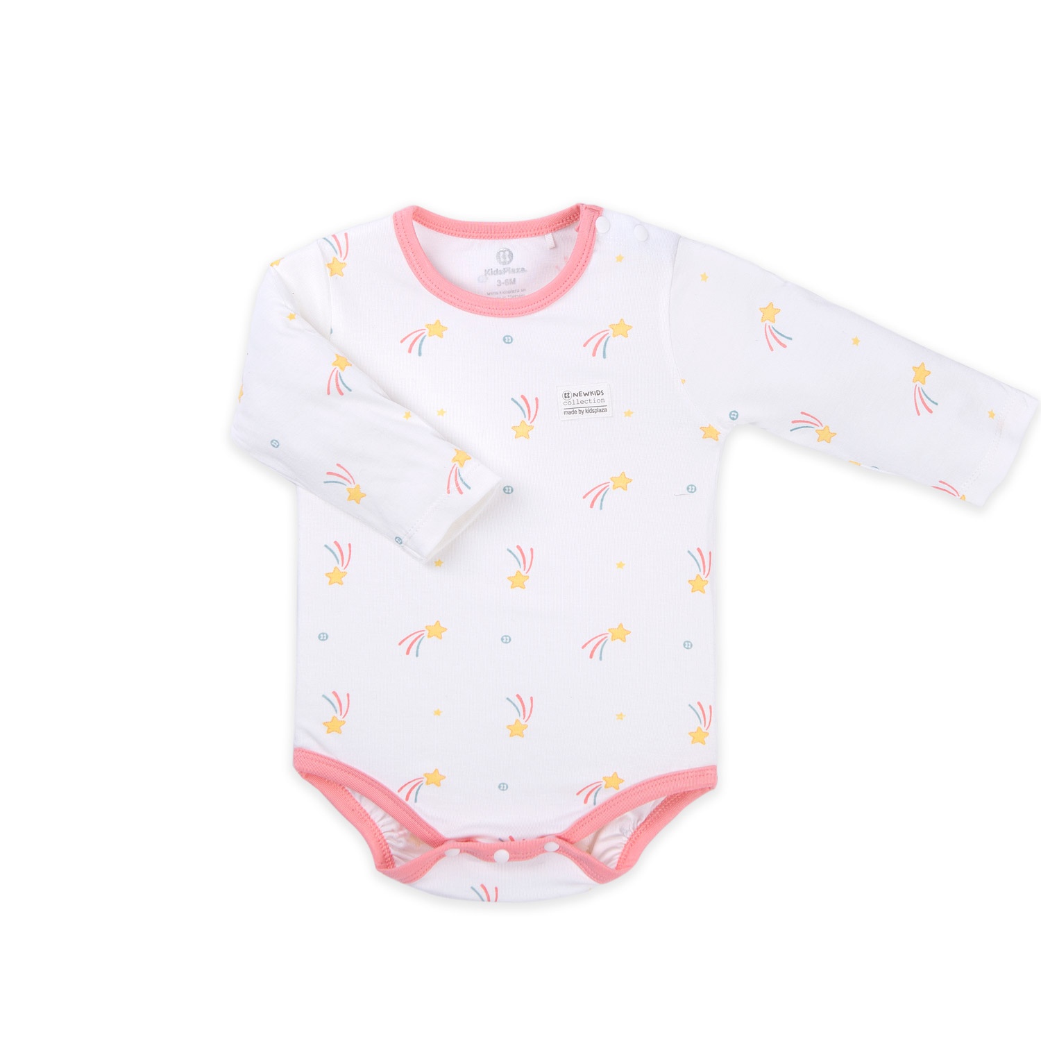 Body bẹn dài tay Otis sao vàng bé gái KidsPlaza ND22H (Trắng) hình 1