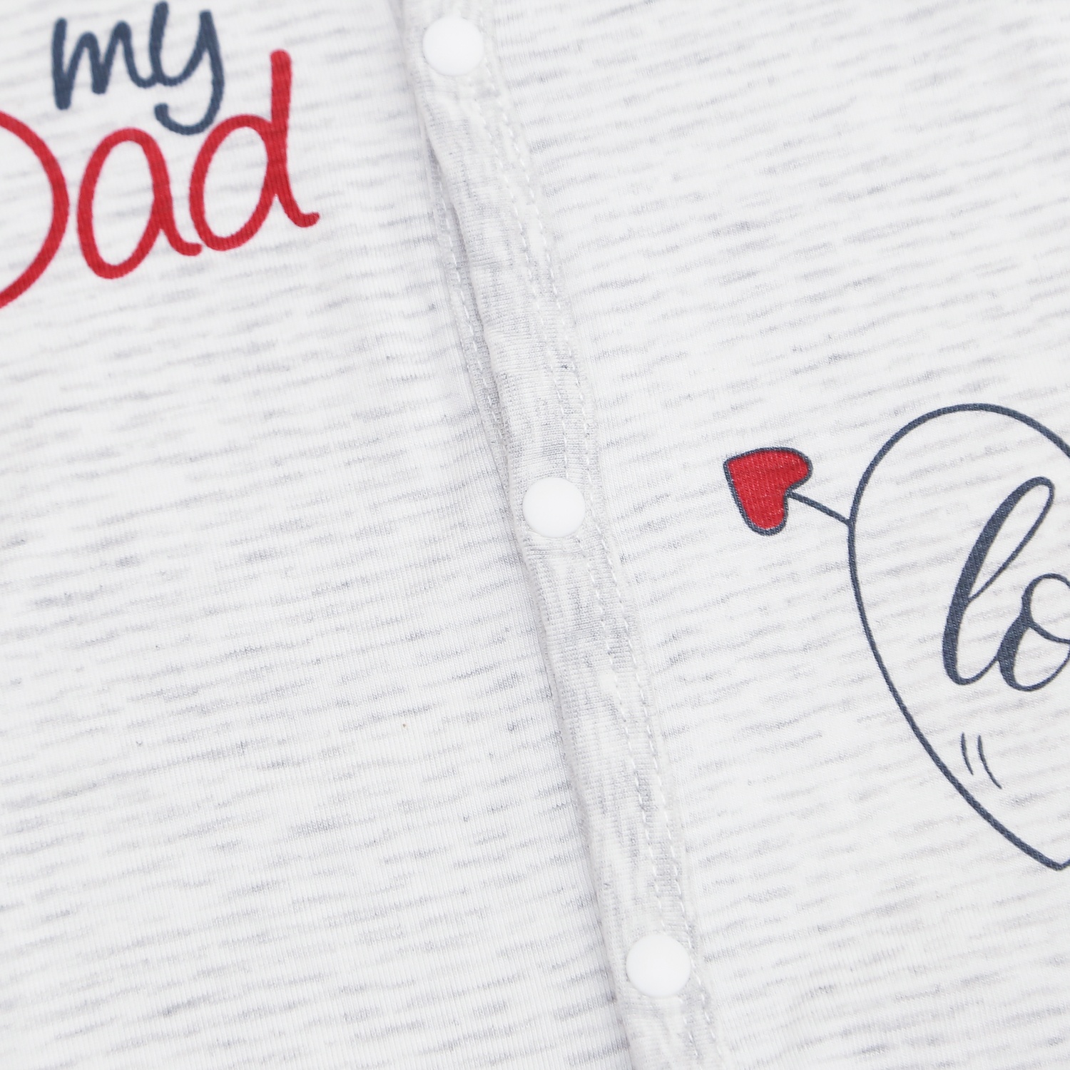 Body sơ sinh cộc tay cài giữa Otis KidsPlaza ND22H (Trắng ghi) hình 3