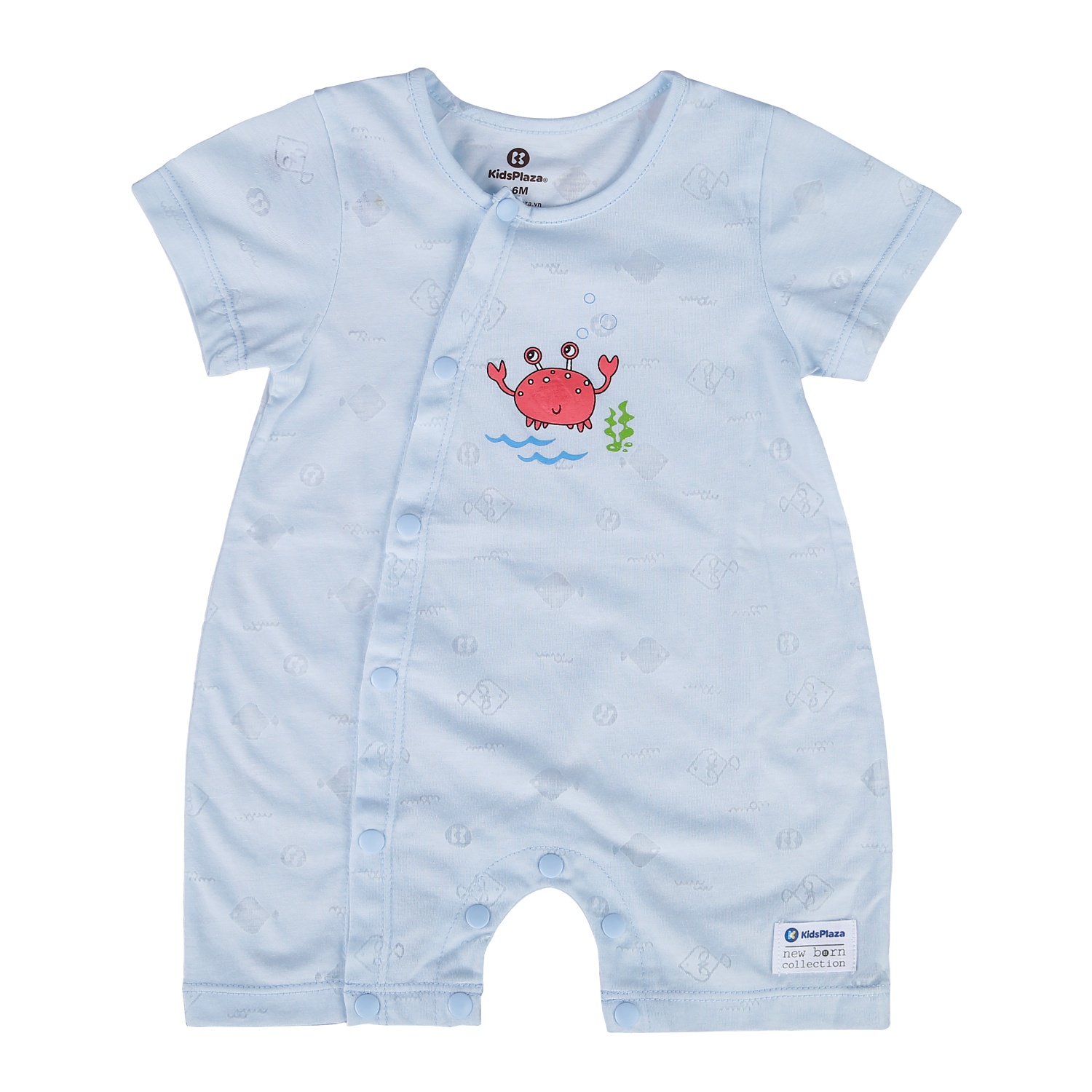 Body cộc tay KidsPlaza cho bé in cua xanh HN21H hình 1