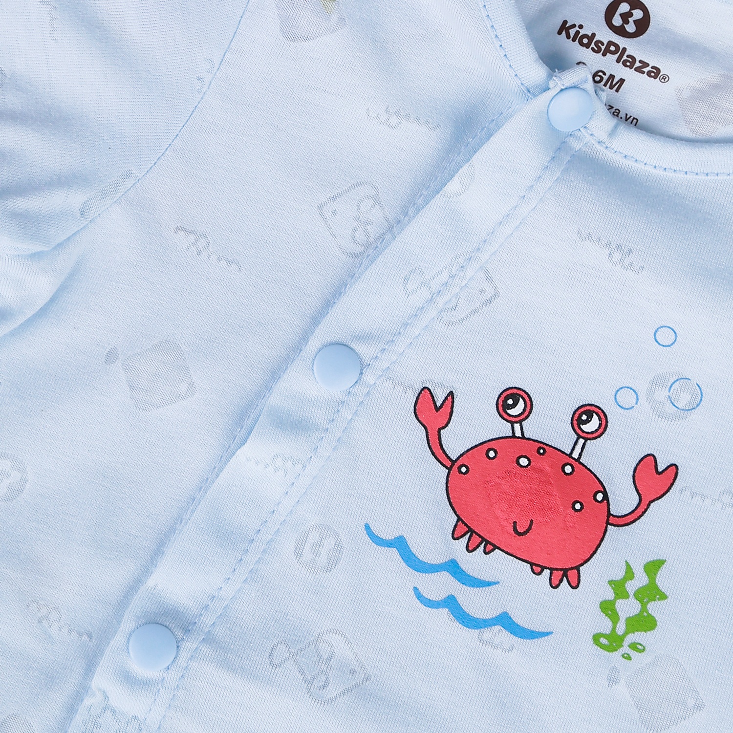 Body cộc tay KidsPlaza cho bé in cua xanh HN21H hình 4