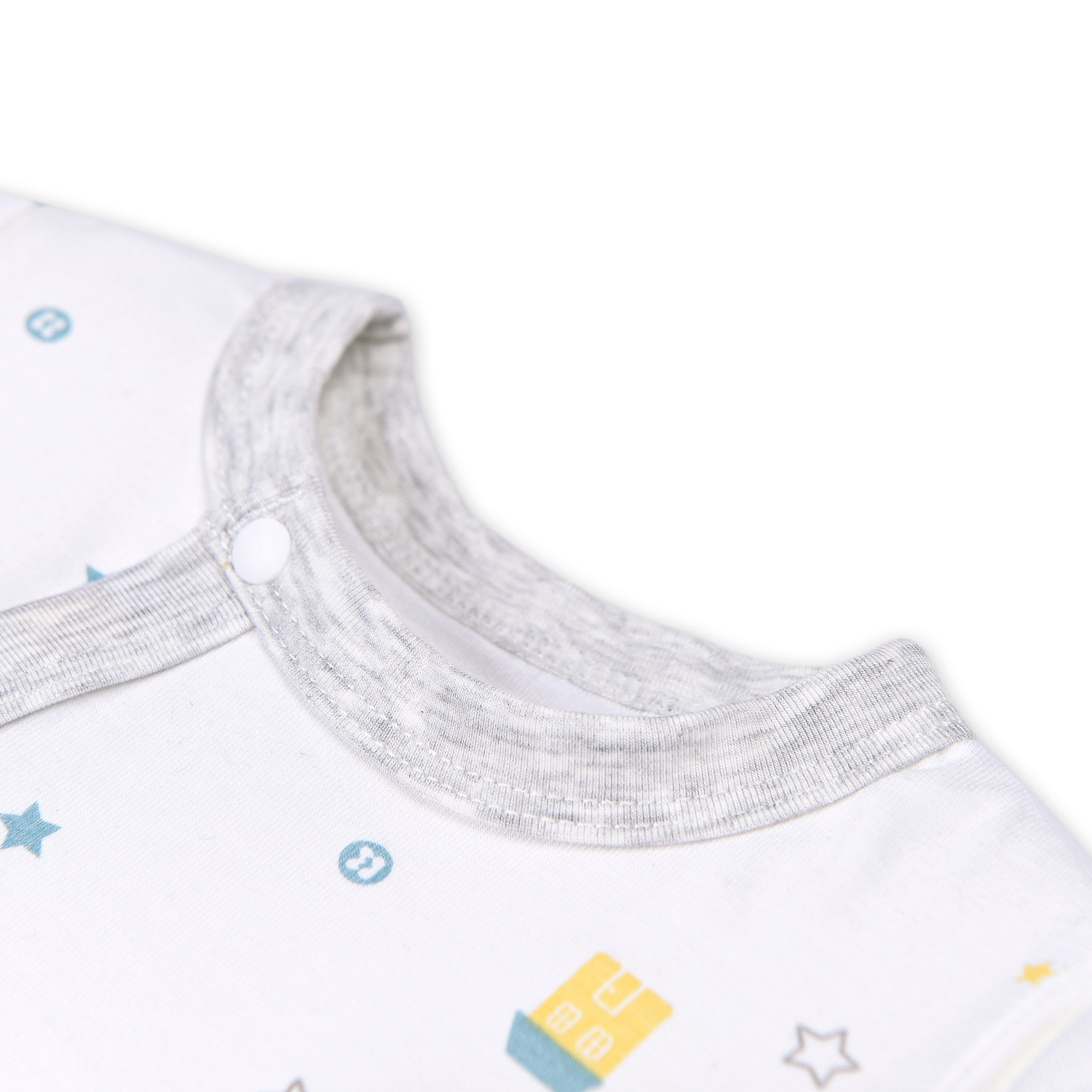 Body dài cài lệch bé trai Otis in ngôi nhà KidsPlaza ND22H (Trắng) hình 3