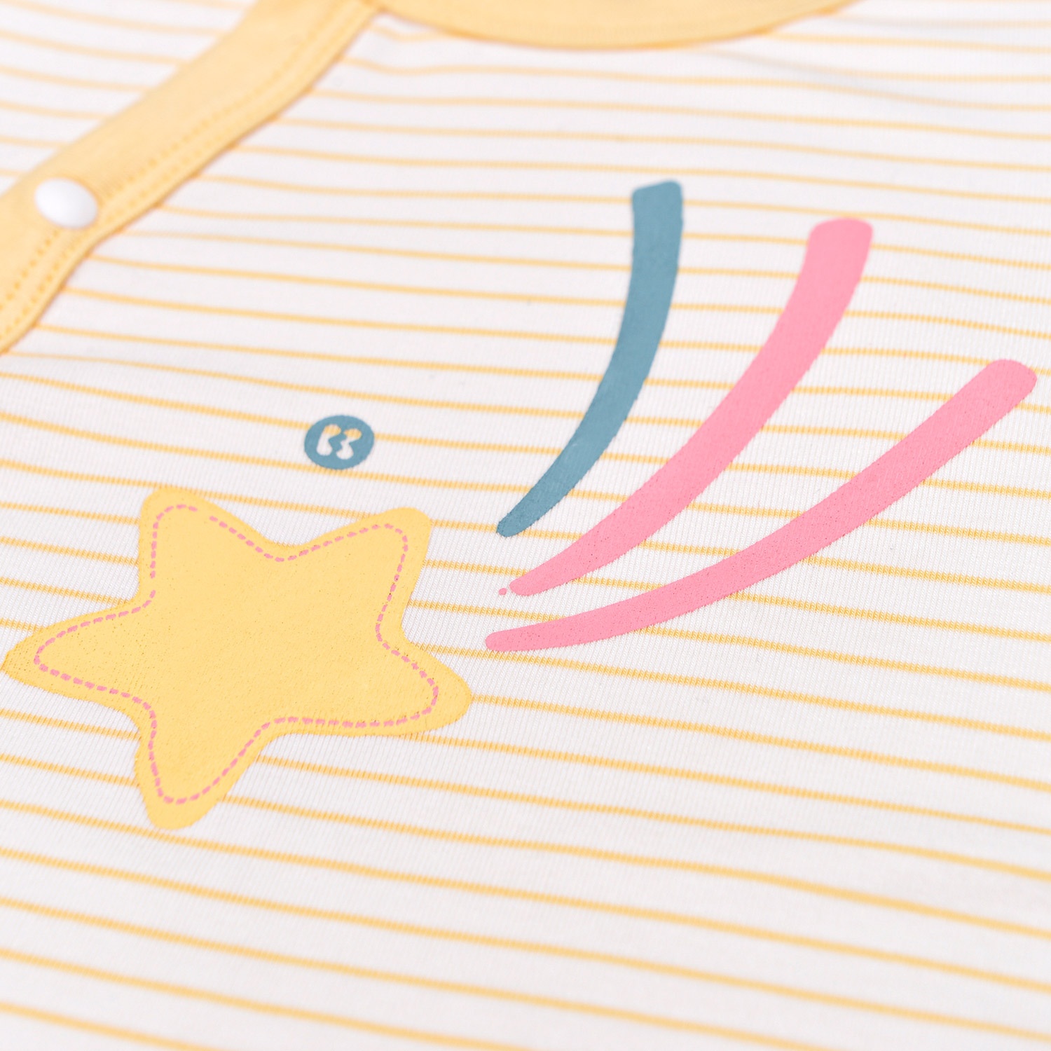 Body dài cài lệch Otis kẻ bé gái KidsPlaza ND22H (Vàng)  hình 4