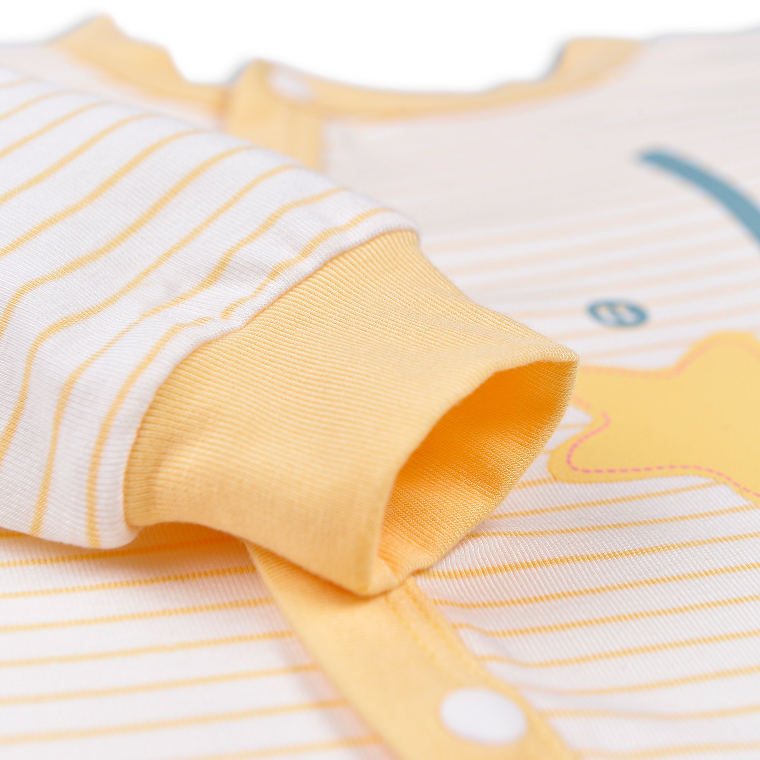 Body dài cài lệch Otis kẻ bé gái KidsPlaza ND22H (Vàng)  hình 3