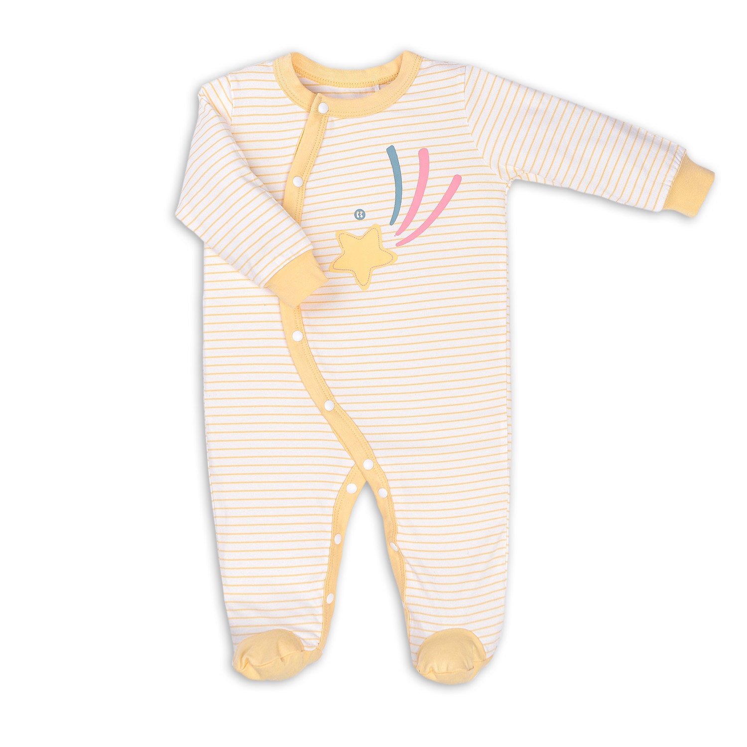 Body dài cài lệch Otis kẻ bé gái KidsPlaza ND22H (Vàng)  hình 1