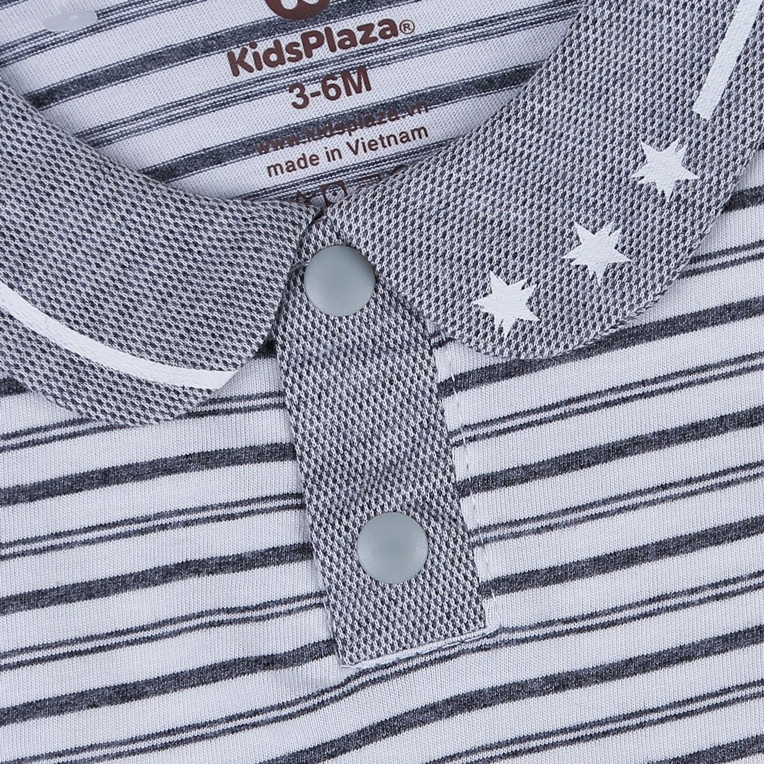 Body đùi bé trai cổ chữ V kẻ ghi HN22H hình 4