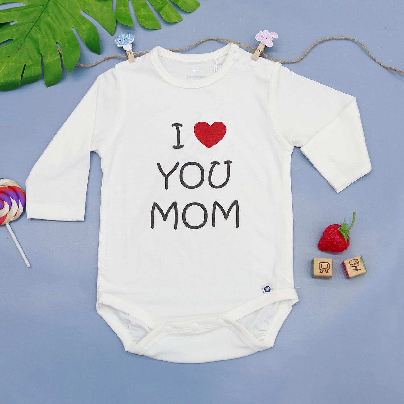 Body sơ sinh bẹn dài Otis KidsPlaza ND22H (Trắng) hình 1