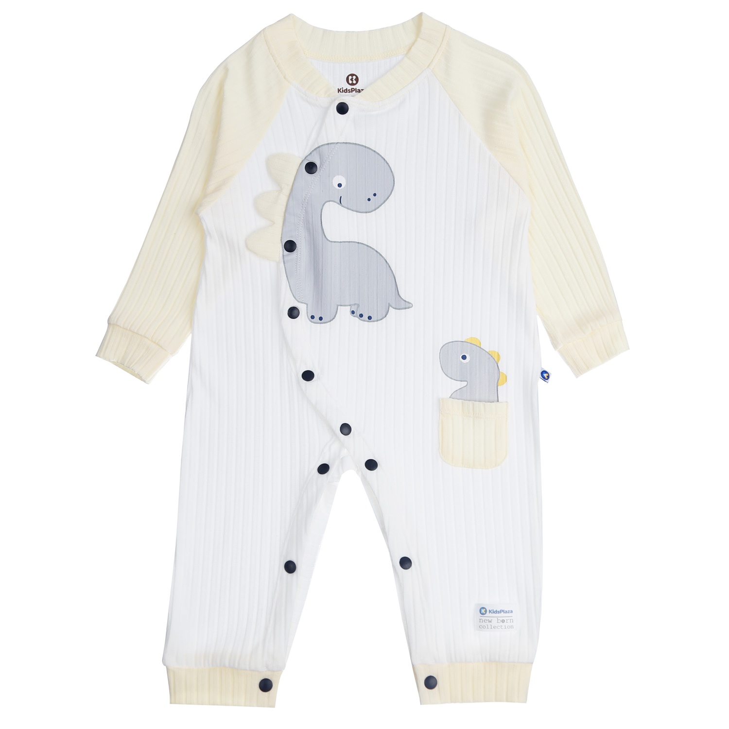 Body sơ sinh dài tay in khủng long KidsPlaza HN21T hình 1