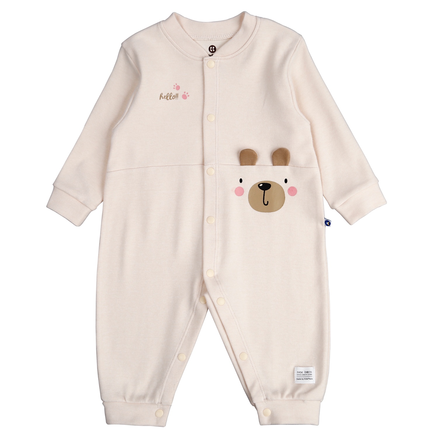 Body sơ sinh dài tay KidsPlaza in gấu HN21D (Be) hình 1