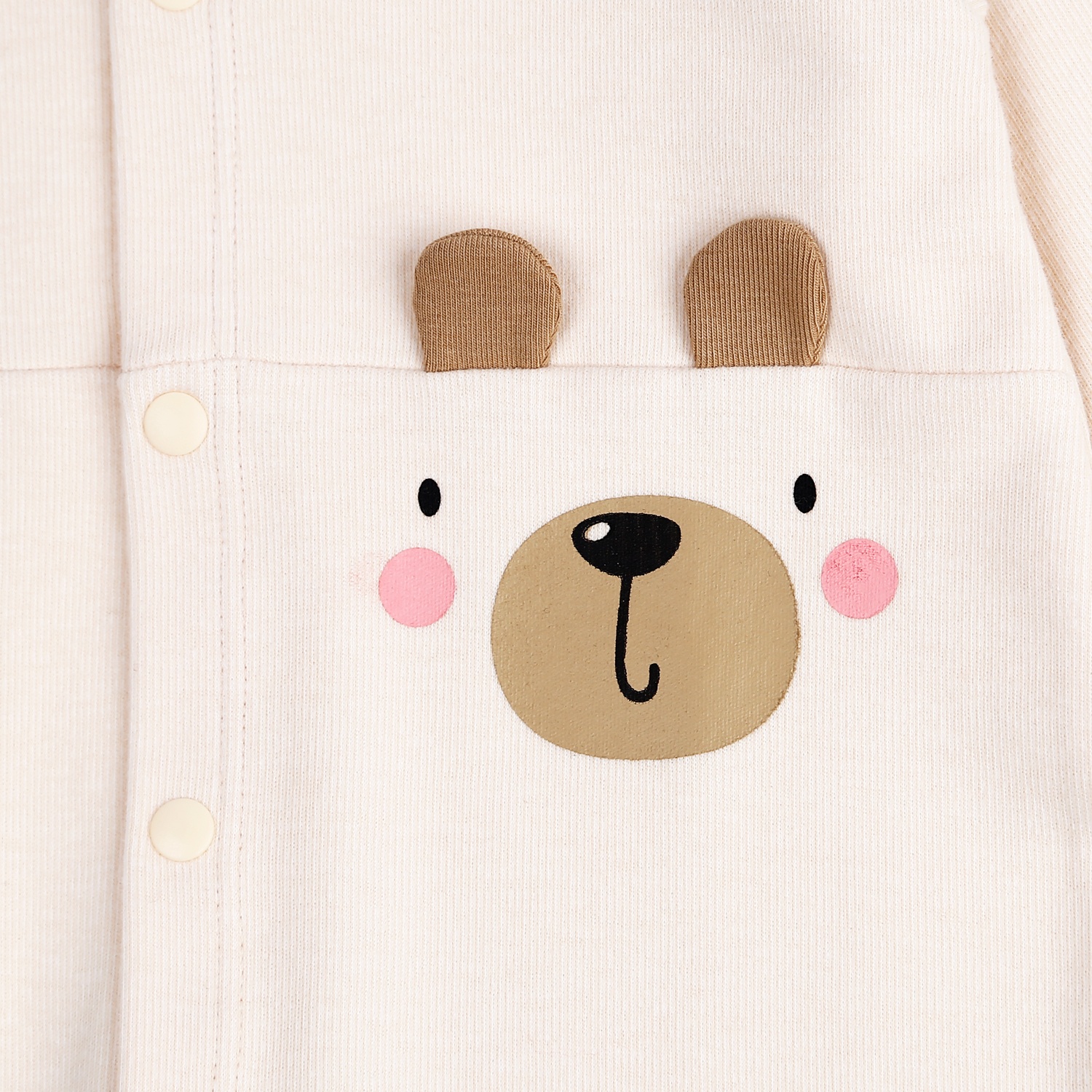 Body sơ sinh dài tay KidsPlaza in gấu HN21D (Be) hình 4