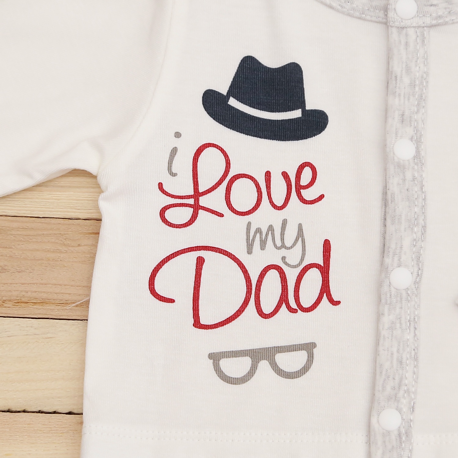 Body sơ sinh dài tay Otis KidsPlaza ND22H (Trắng ghi) hình 3