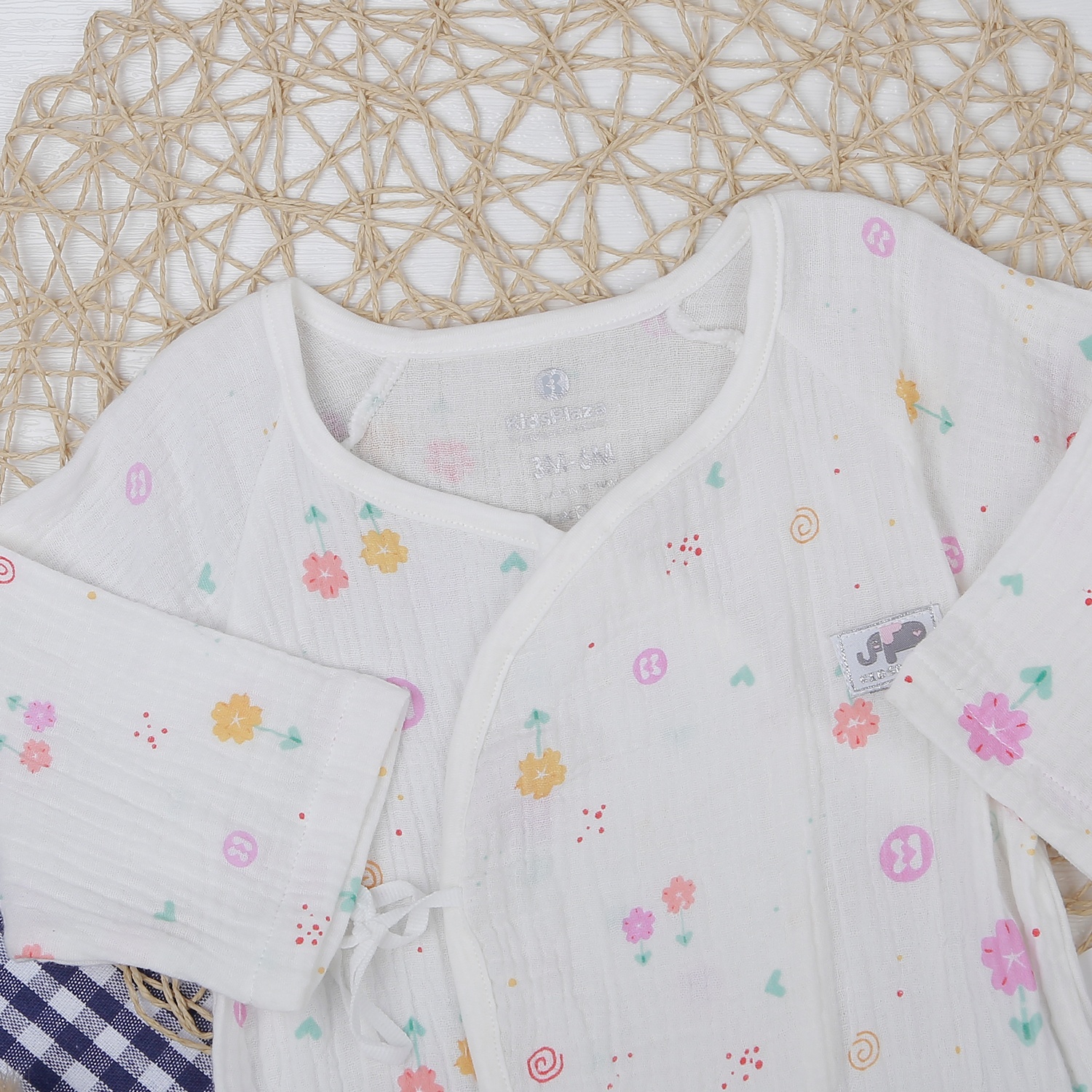 Body xô buộc dây KidsPlaza cho bé in hoa M21H hình 2