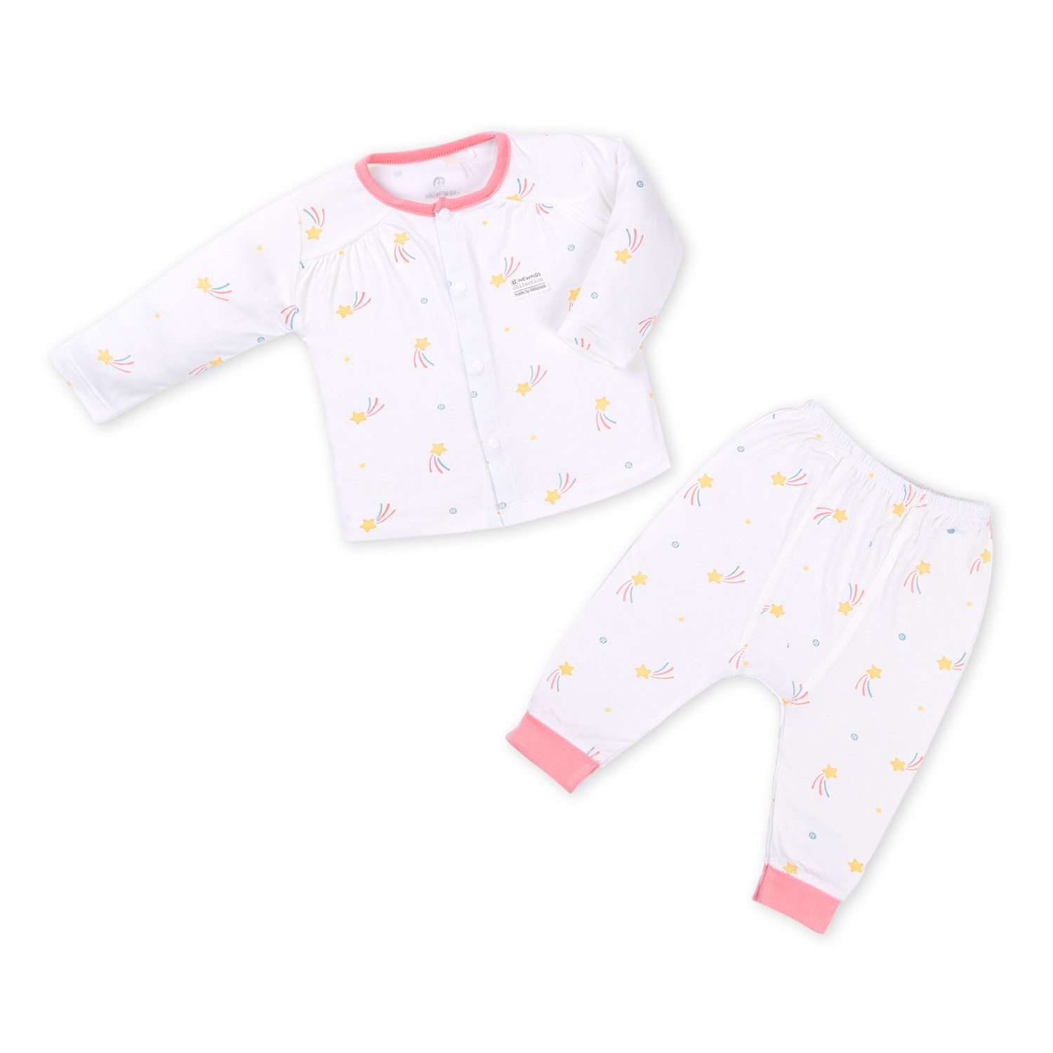 Quần áo sơ sinh bé gái Otis in sao vàng Kids Plaza ND22H (Trắng) hình 1