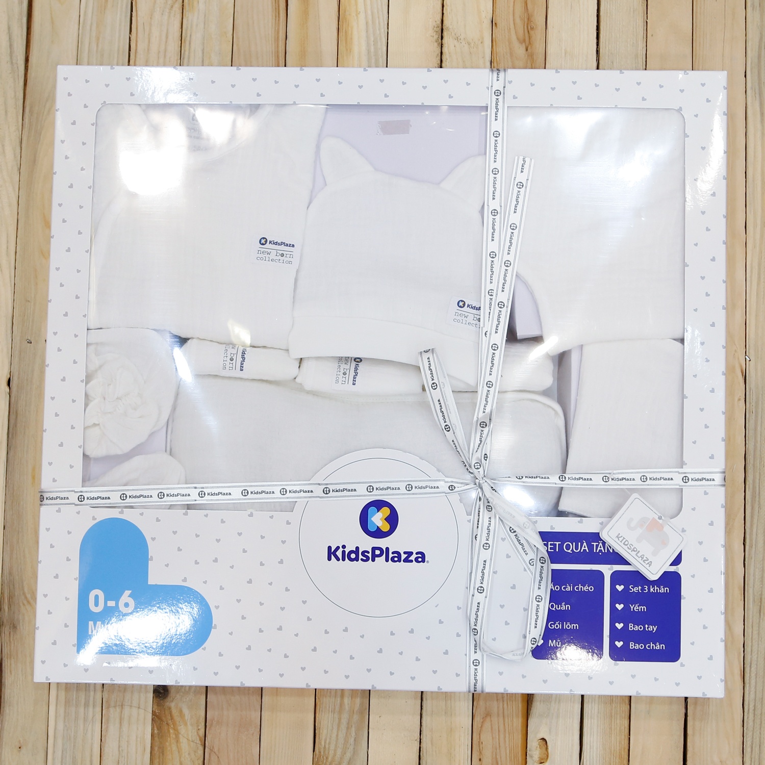 Set quà tặng sơ sinh xô KidsPlaza M21H (Trắng) hình 1