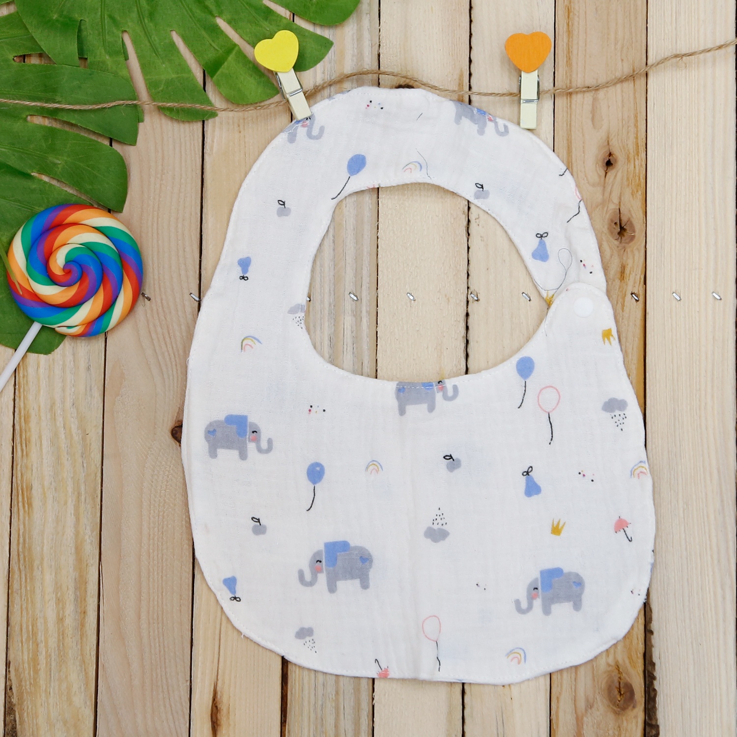 Set quà tặng sơ sinh xô in hình voi KidsPlaza M21H (0-6M) hình 6