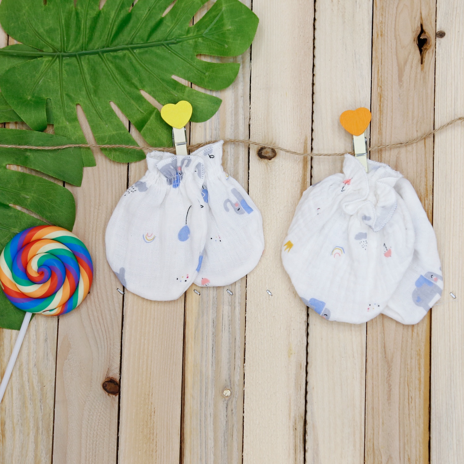 Set quà tặng sơ sinh xô in hình voi KidsPlaza M21H (0-6M) hình 8