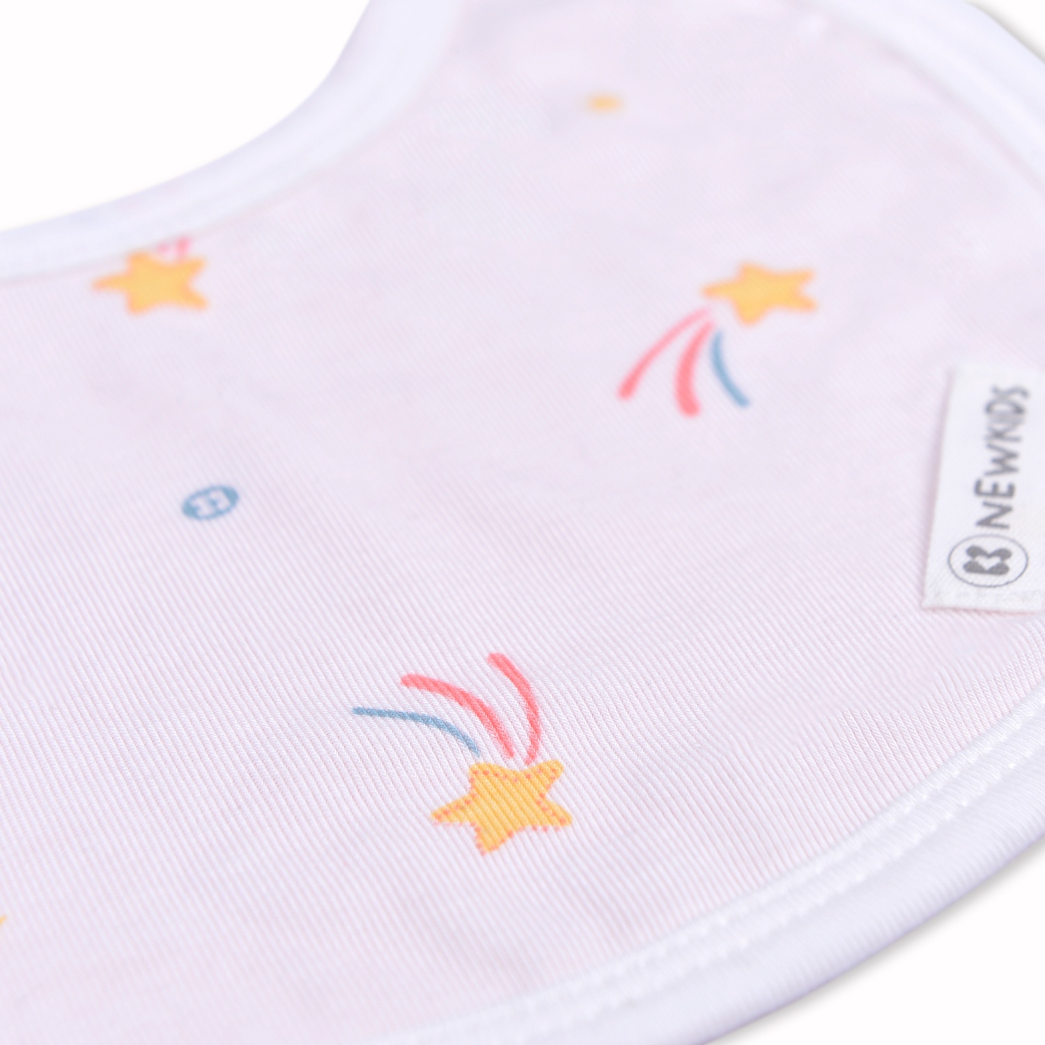 Yếm sơ sinh buộc dây Otis KidsPlaza ND22H ( trắng hồng) hình 2