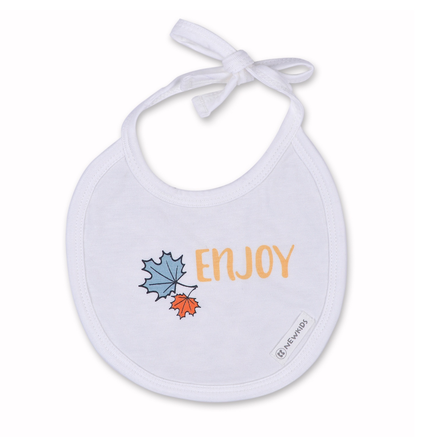 Yếm sơ sinh cho bé buộc dây Otis KidsPlaza ND22H (trắng ghi) hình 1