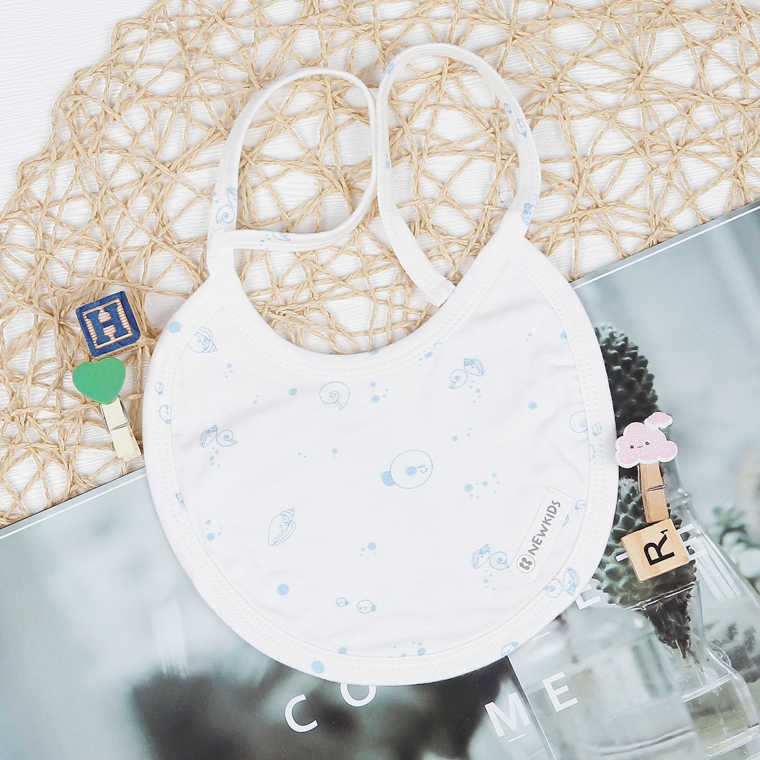 Yếm tròn Otis bé trai in gấu KidsPlaza ND22T hình 2