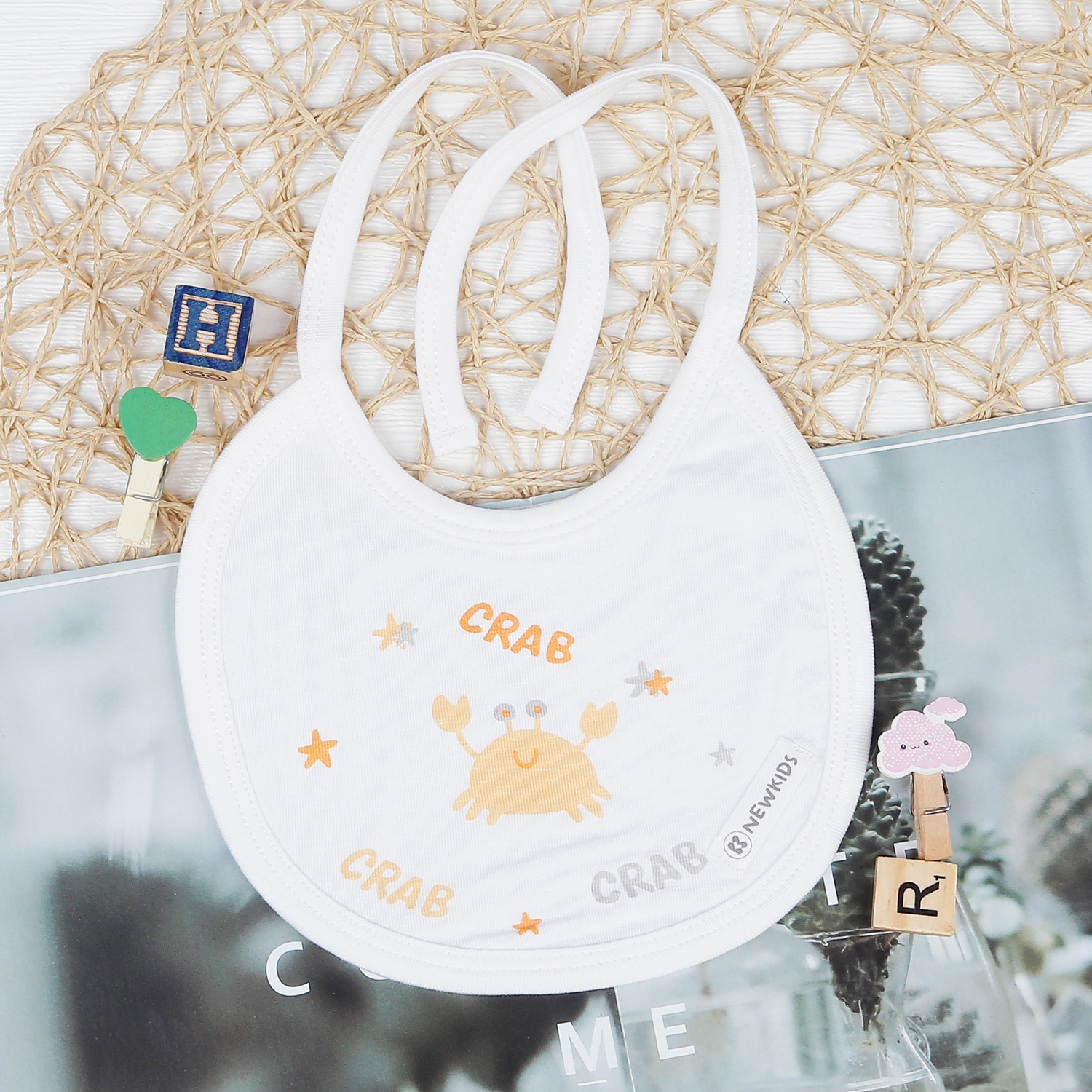 Yếm tròn Otis bé trai Crab ghi KidsPlaza ND22T hình 2