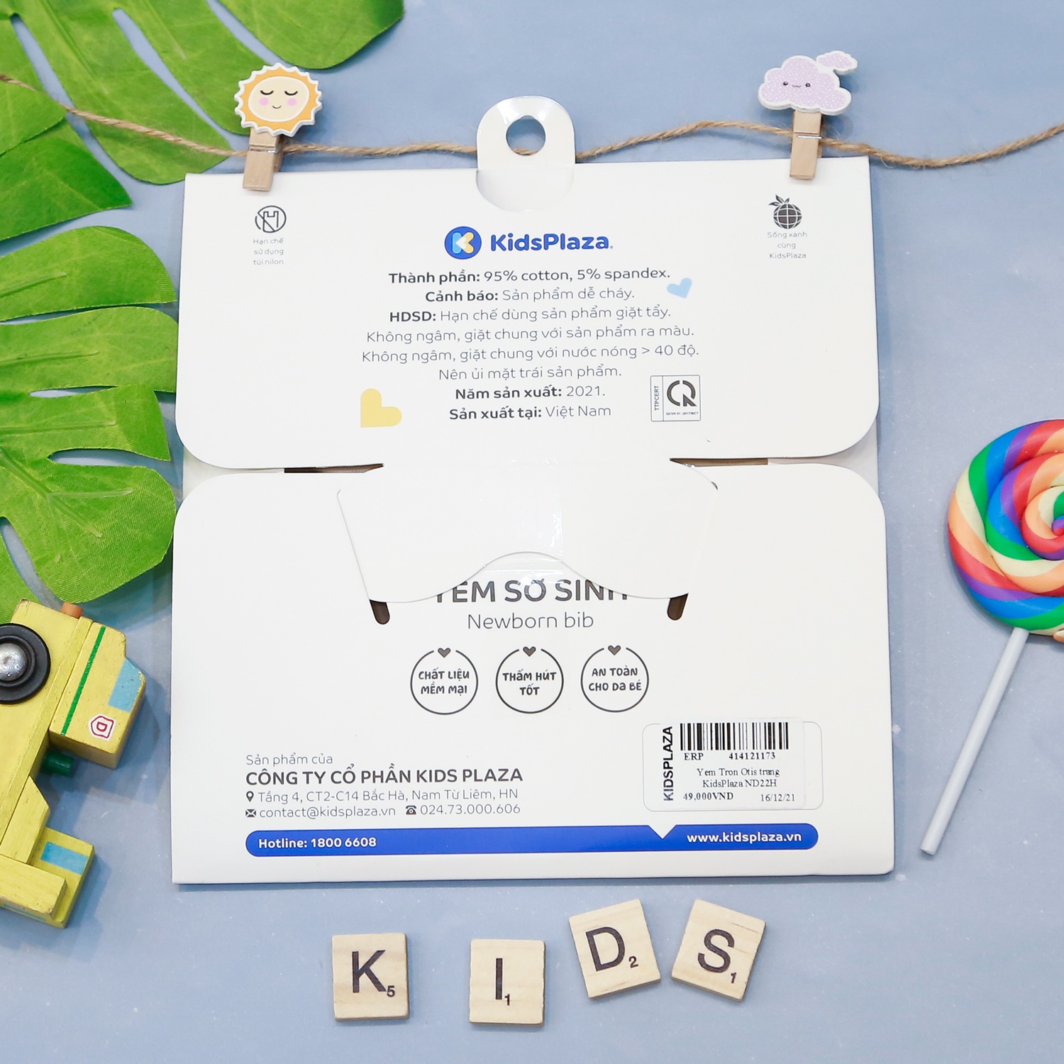 Yếm tròn Otis KidsPlaza ND22H trắng  hình 2