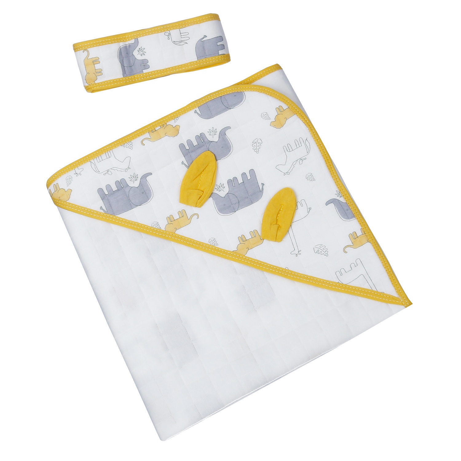 Chăn ủ sơ sinh xốp bông tai thỏ AC22 (Màu ngẫu nhiên) hình 1