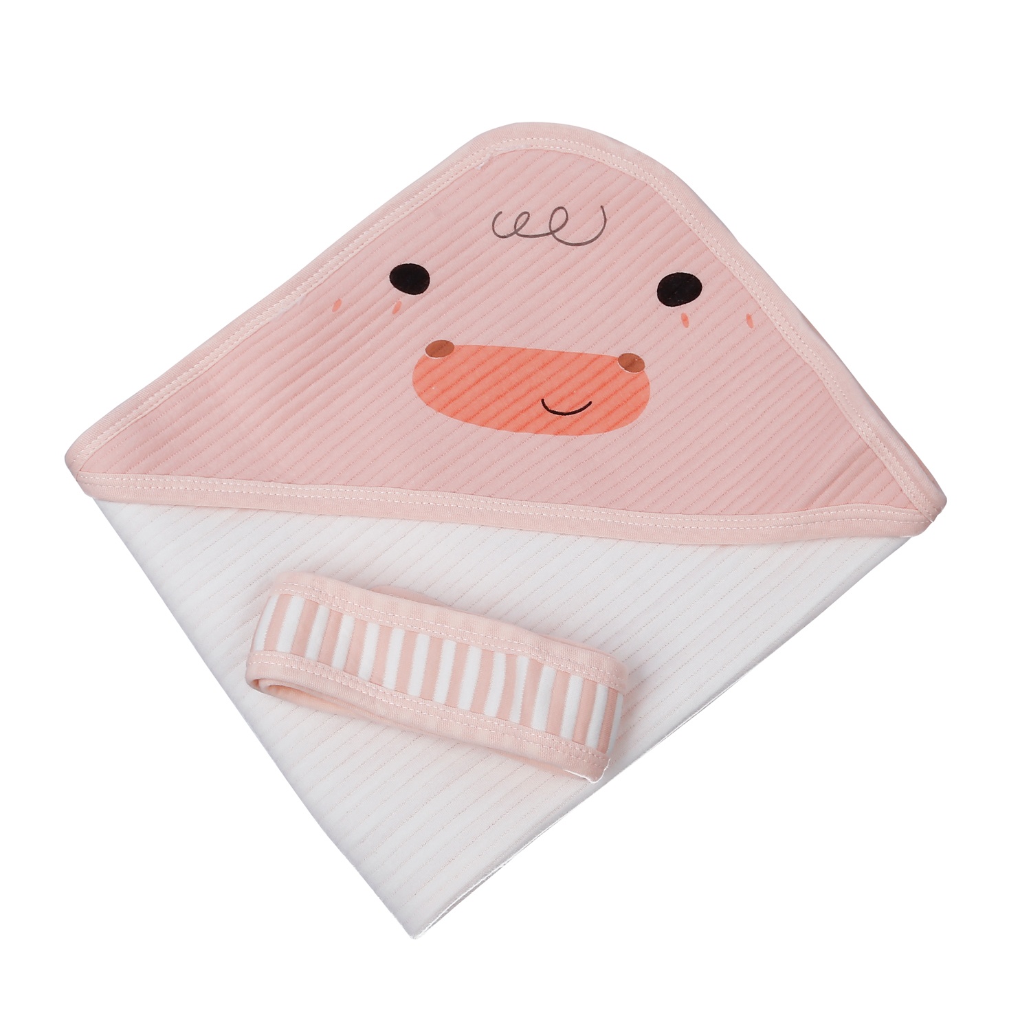 Chăn ủ sơ sinh xốp bông kẻ ngang KidsPlaza AC22 hình 1