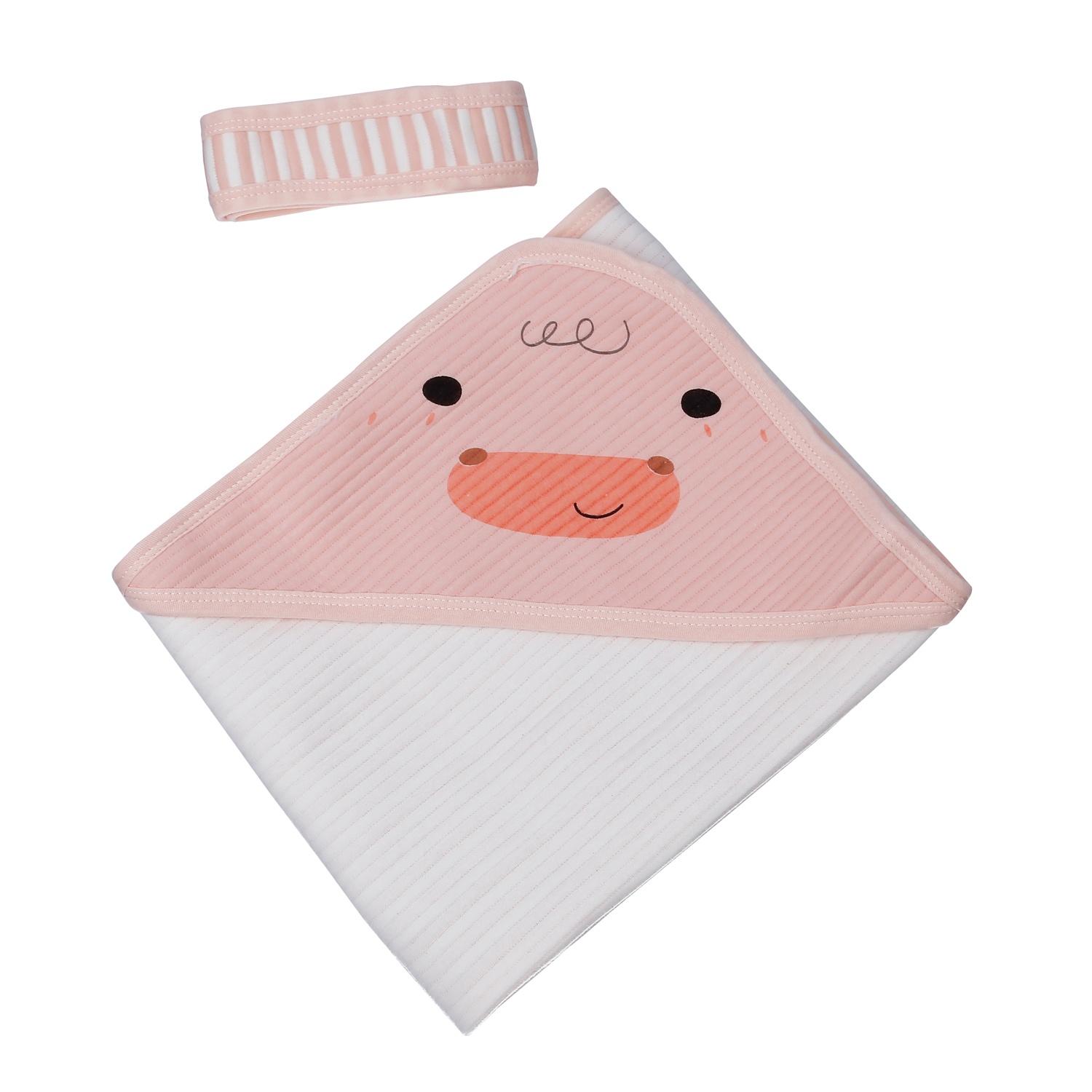 Chăn ủ sơ sinh xốp bông kẻ ngang KidsPlaza AC22 hình 2