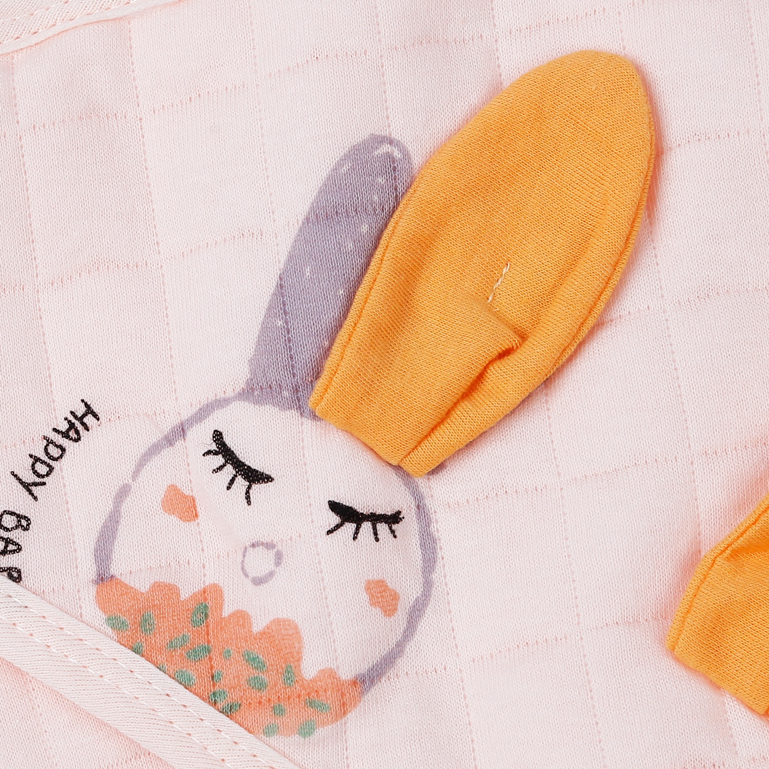 Chăn ủ sơ sinh xốp bông tai thỏ đáng yêu AC22 hình 3