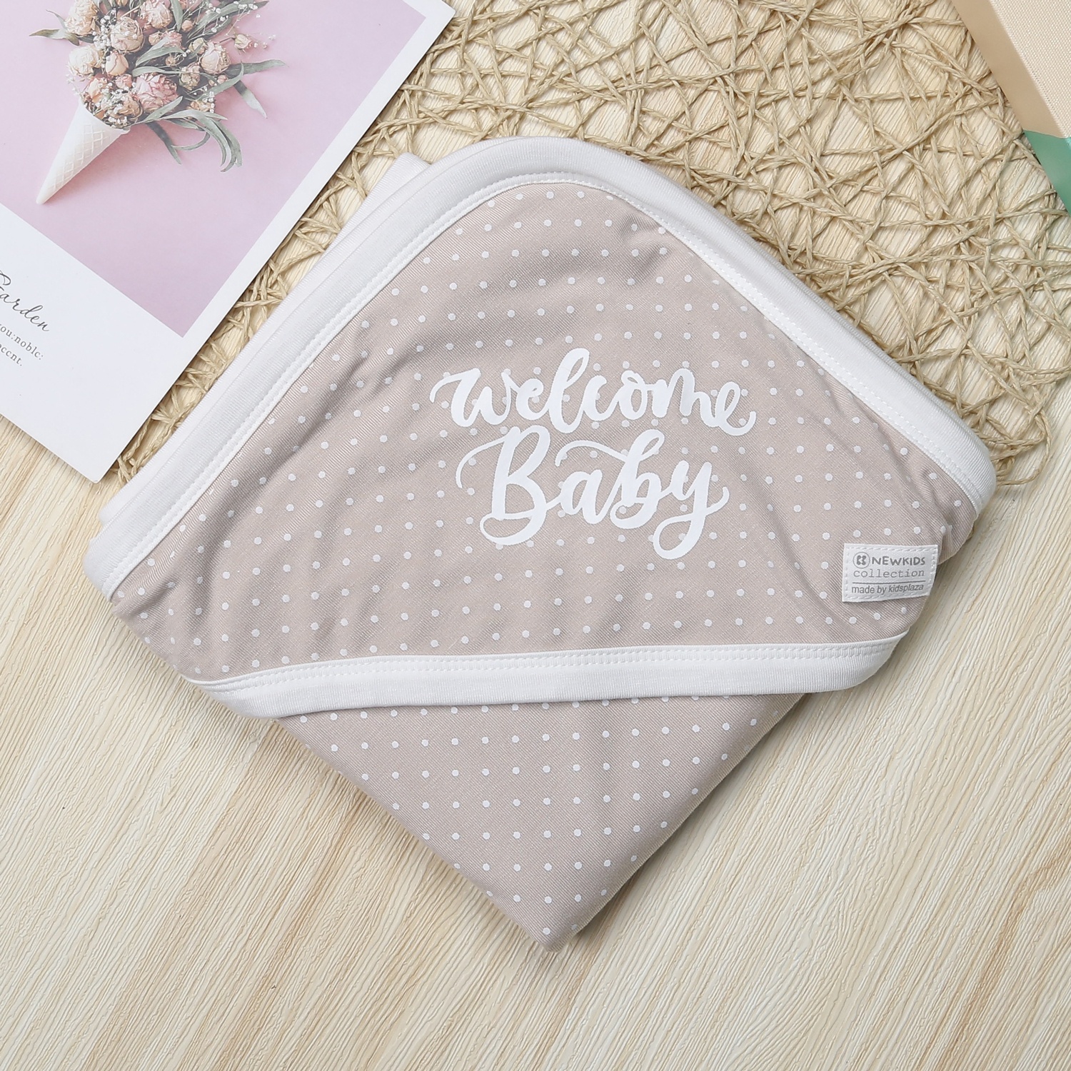 Chăn ủ cho bé KidsPlaza Otis chấm bi ND23T (Be) hình 1