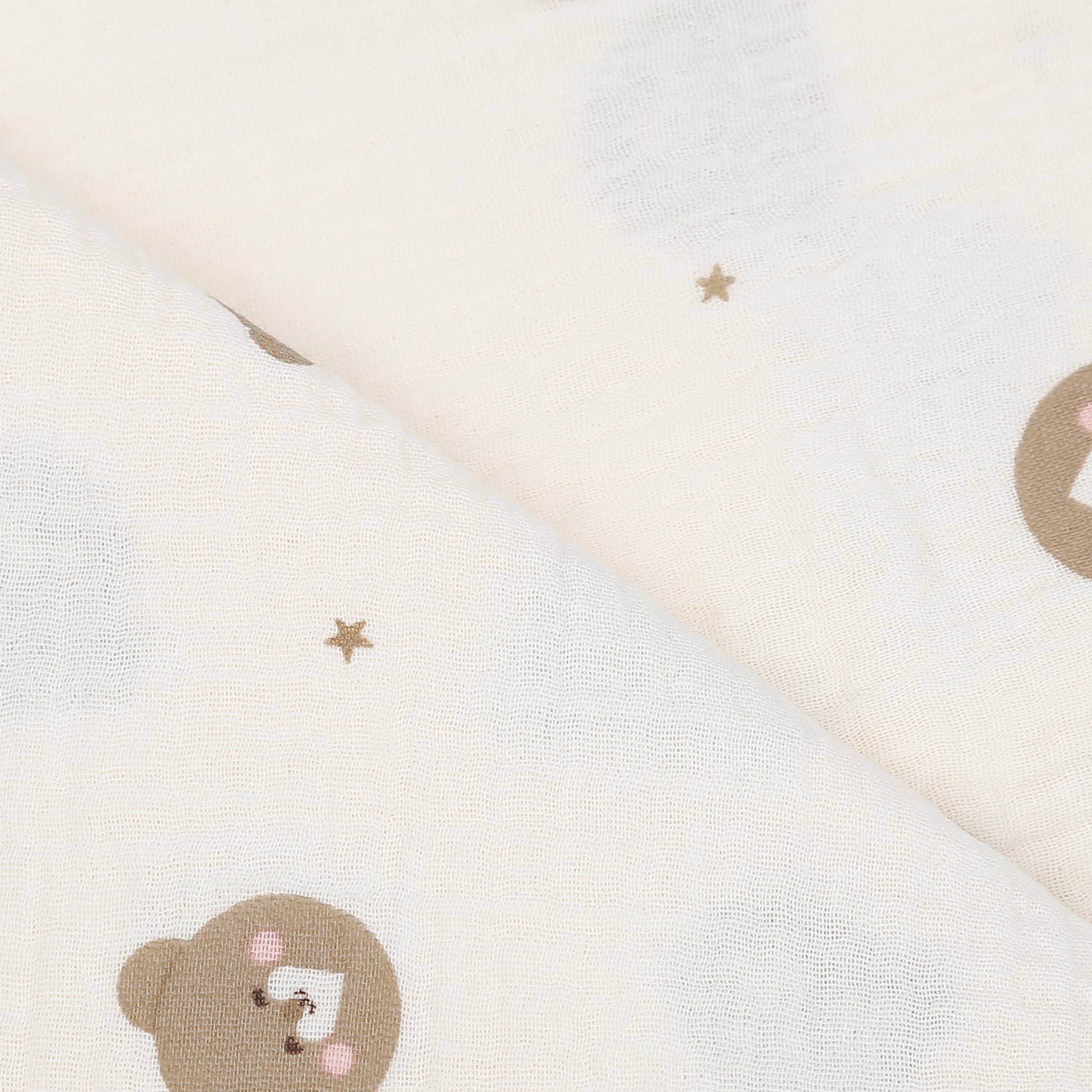 Chăn ủ KidsPlaza Muslin có mũ hình chú gấu PG23 hình 3