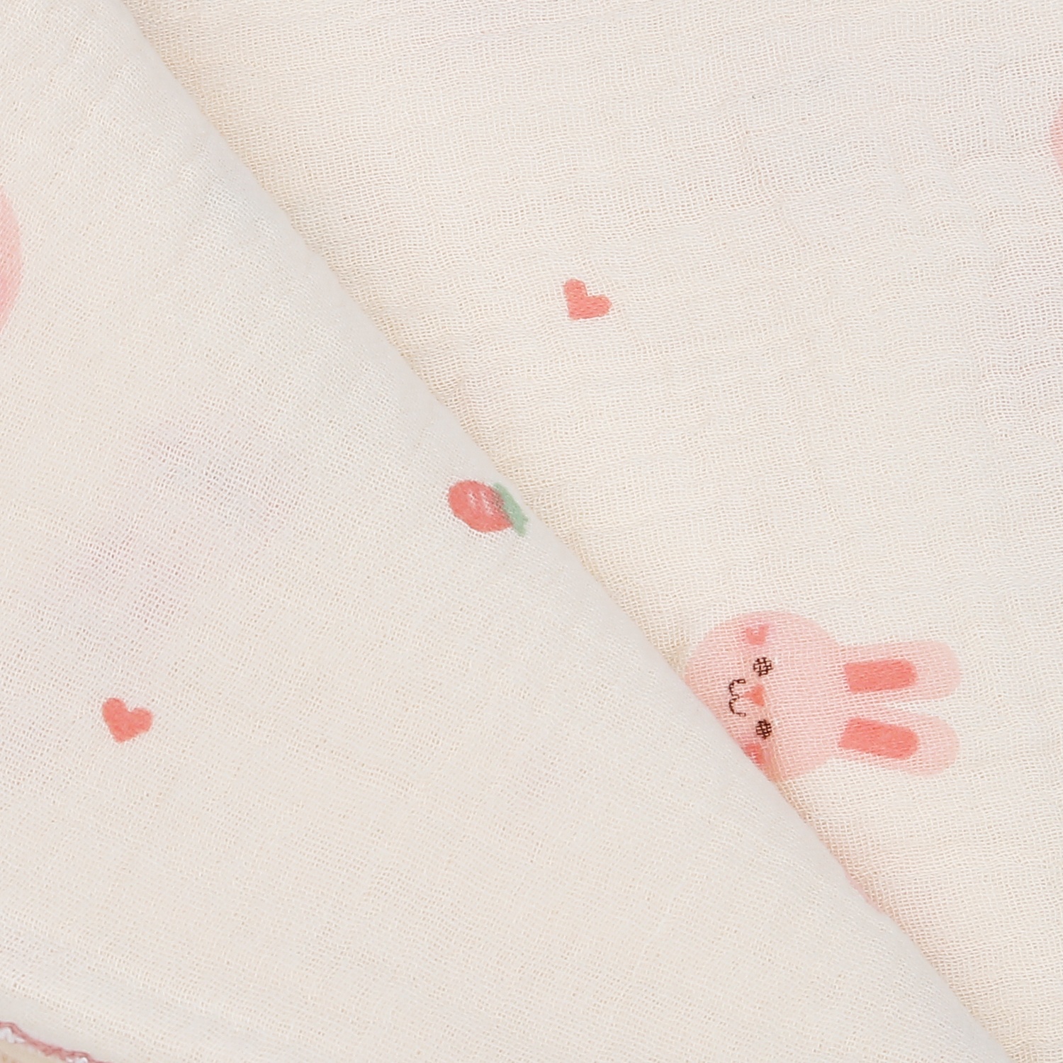 Chăn ủ KidsPlaza Muslin có mũ hình thỏ PG23 hình 3