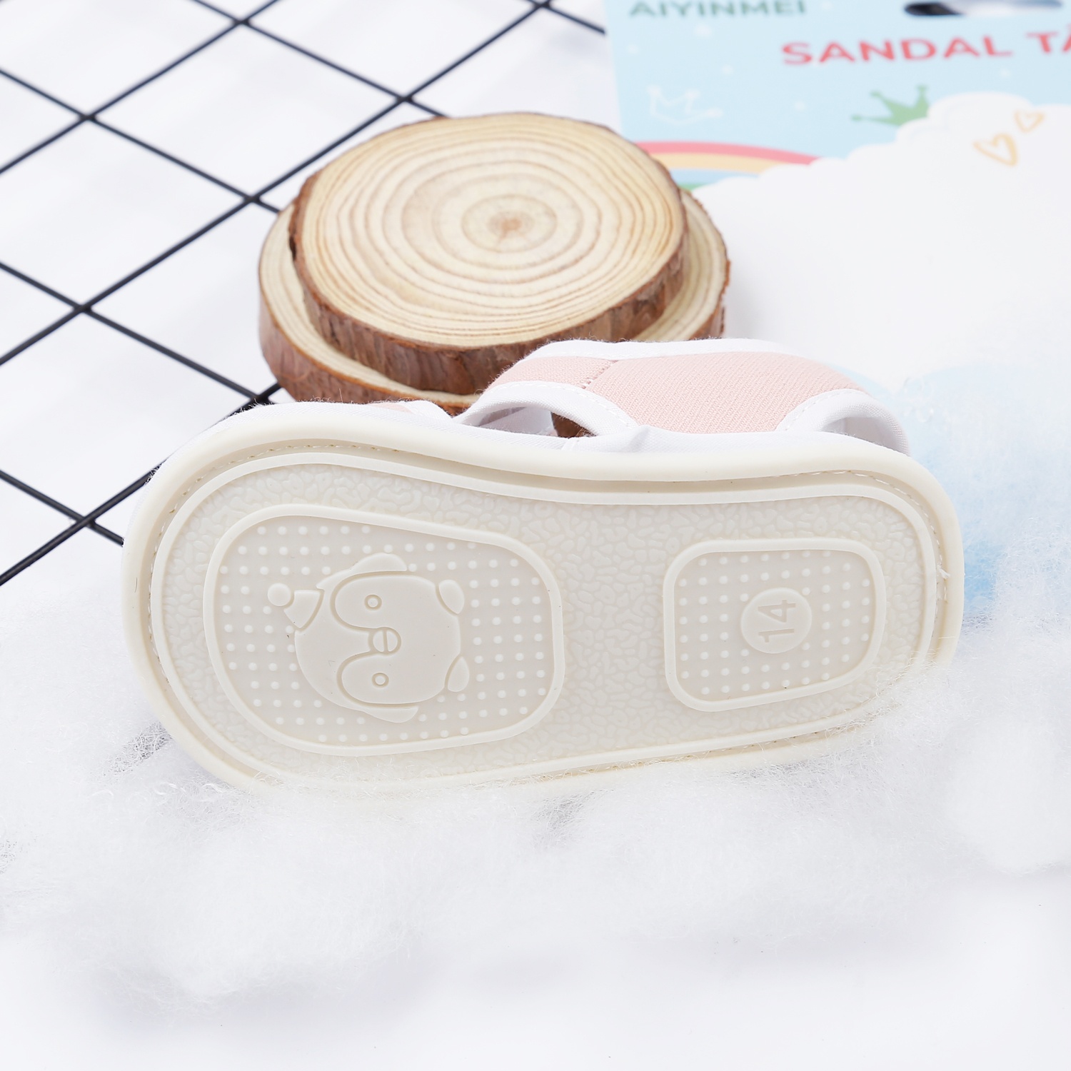 Dép sandal tập đi Aiyinmei đính hình chú ếch 23K-SD11 đế chống trơn trượt